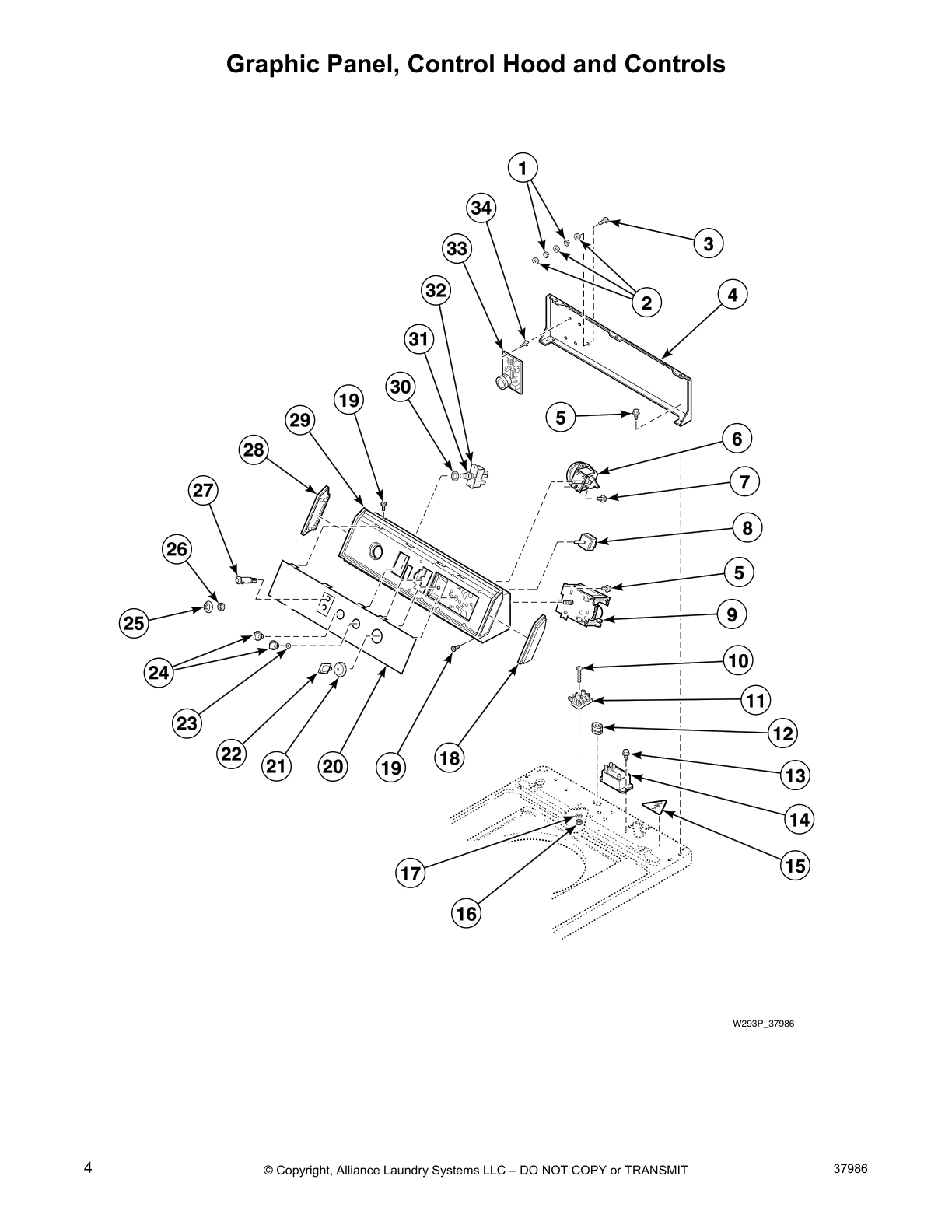 Graphic Panel, Control Hood and Controls