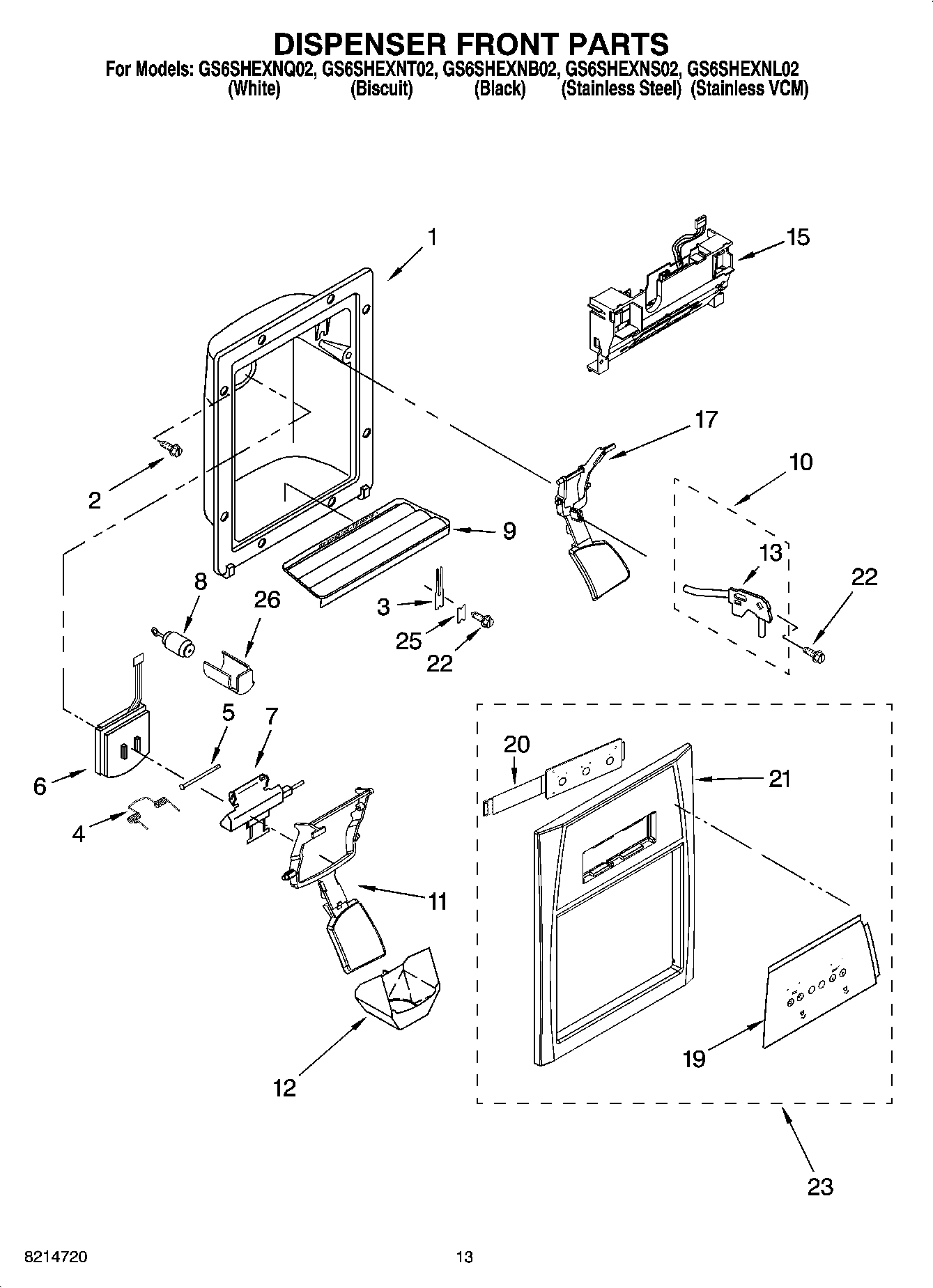 08 - DISPENSER FRONT PARTS