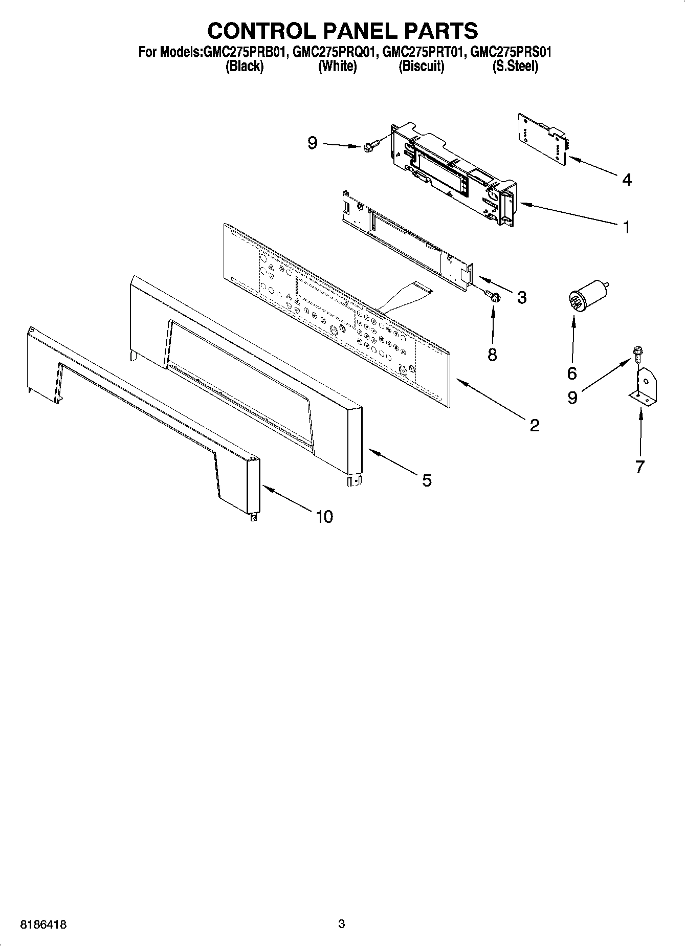 02 - CONTROL PANEL PARTS