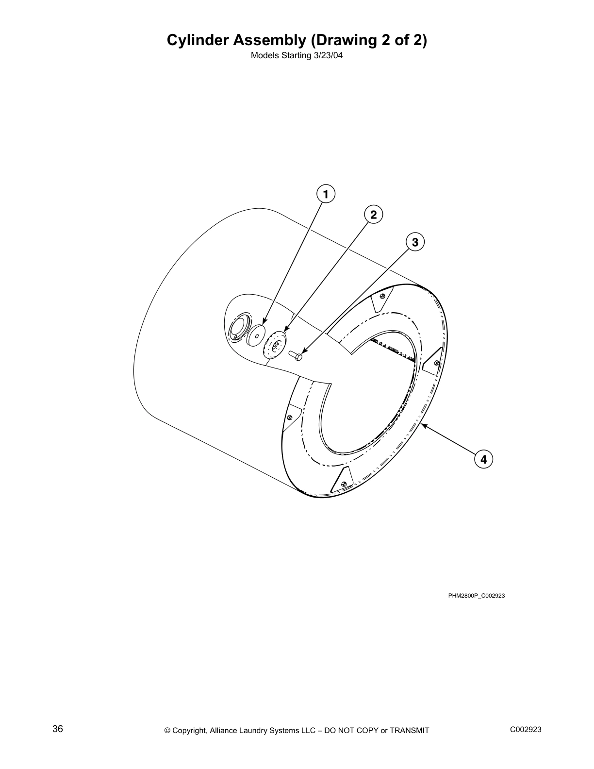 Cylinder Assembly (Drawing 2 of 2)