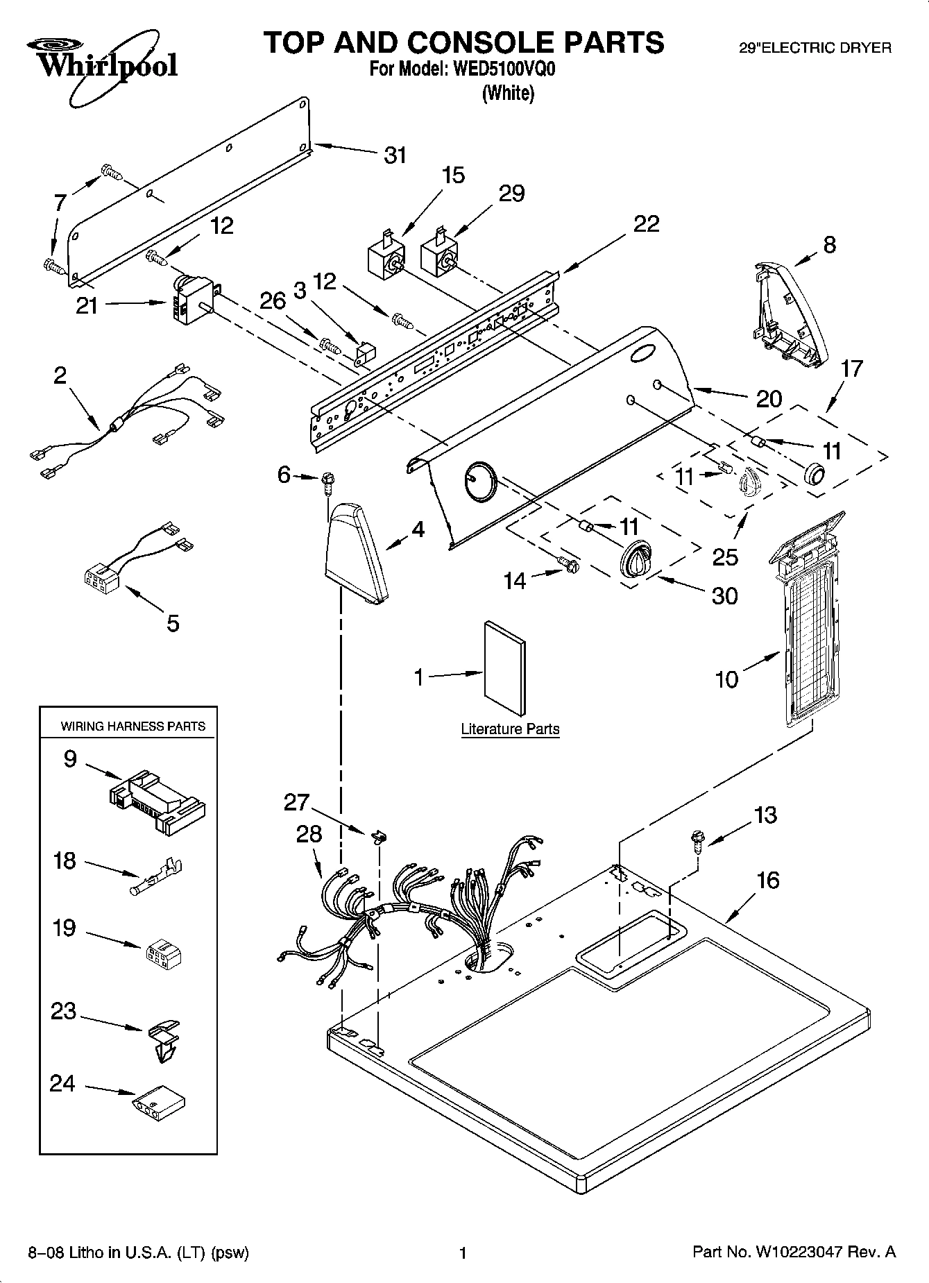 01 - TOP AND CONSOLE PARTS