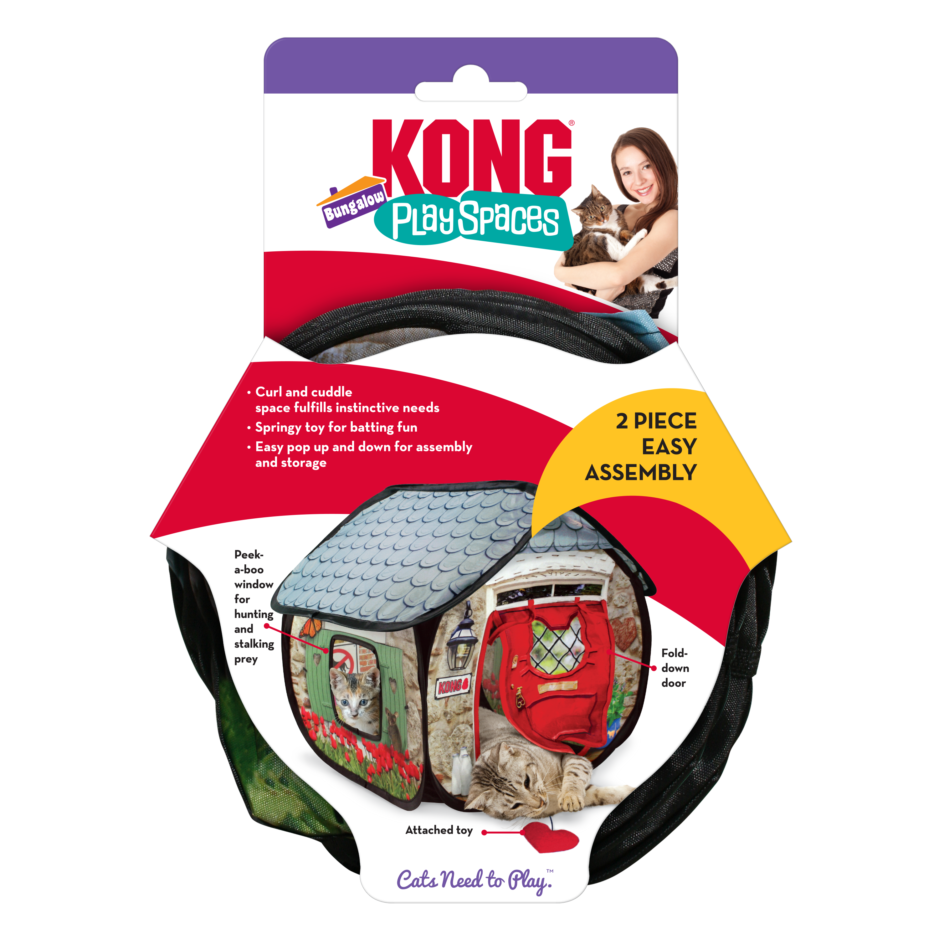 Play Spaces Bungalow (senza erba gatta) onpack immagine del prodotto