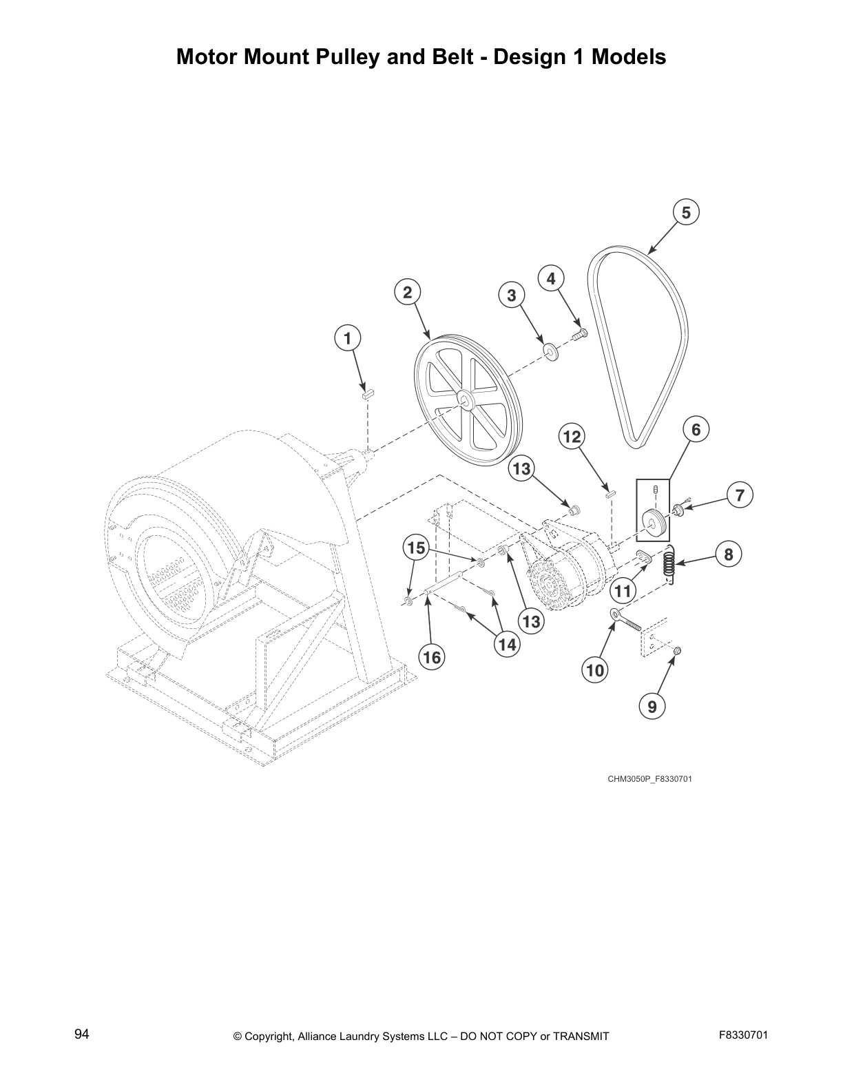 Motor Mount Pulley and Belt - Design 1 Models