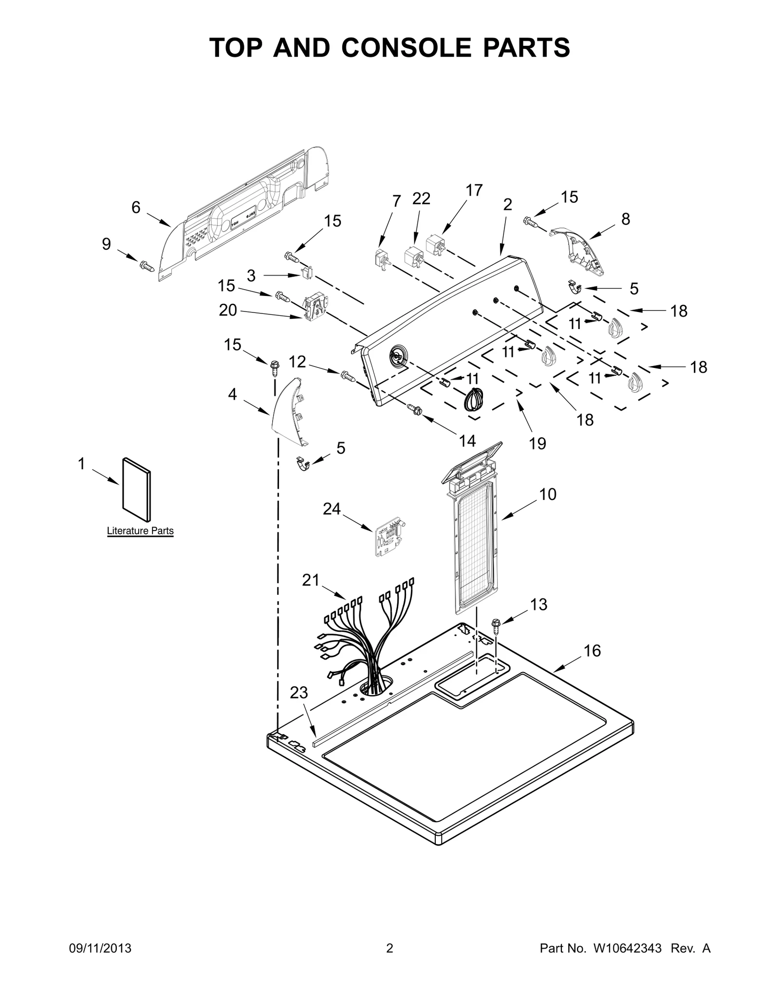 TOP AND CONSOLE PARTS