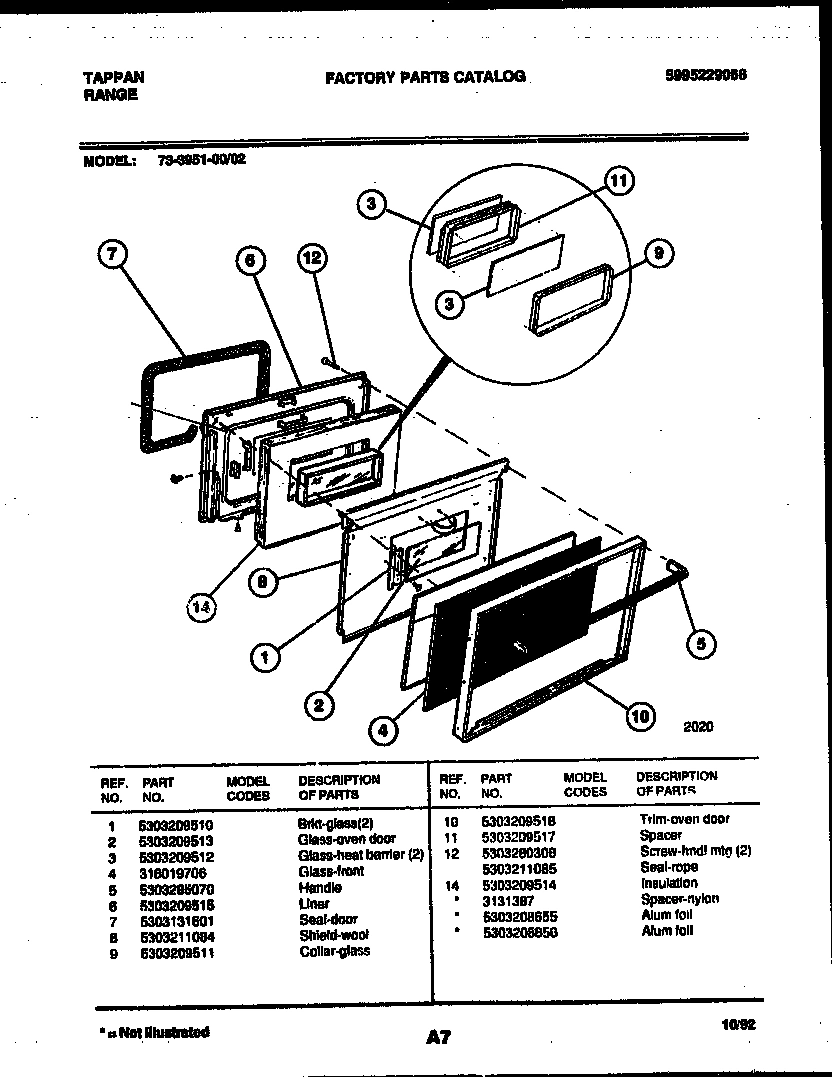 06 - LOWER OVEN DOOR PARTS