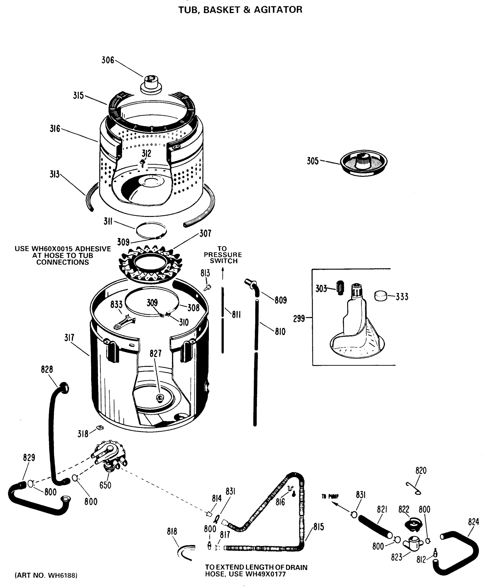 TUB, BASKET & AGITATOR