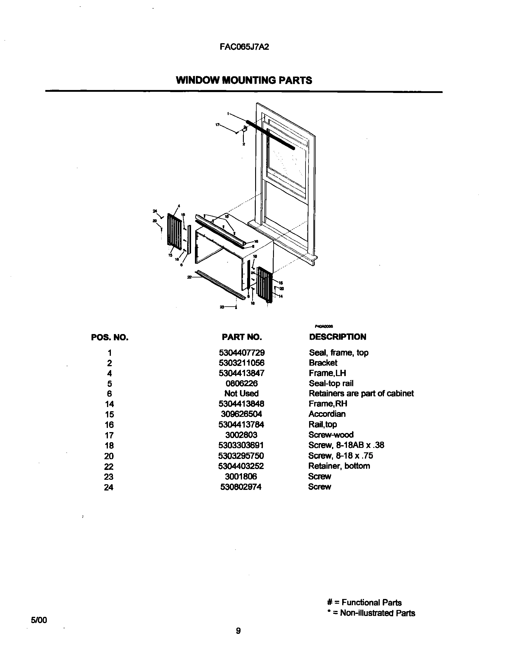 09 - WINDOW MOUNTING PARTS