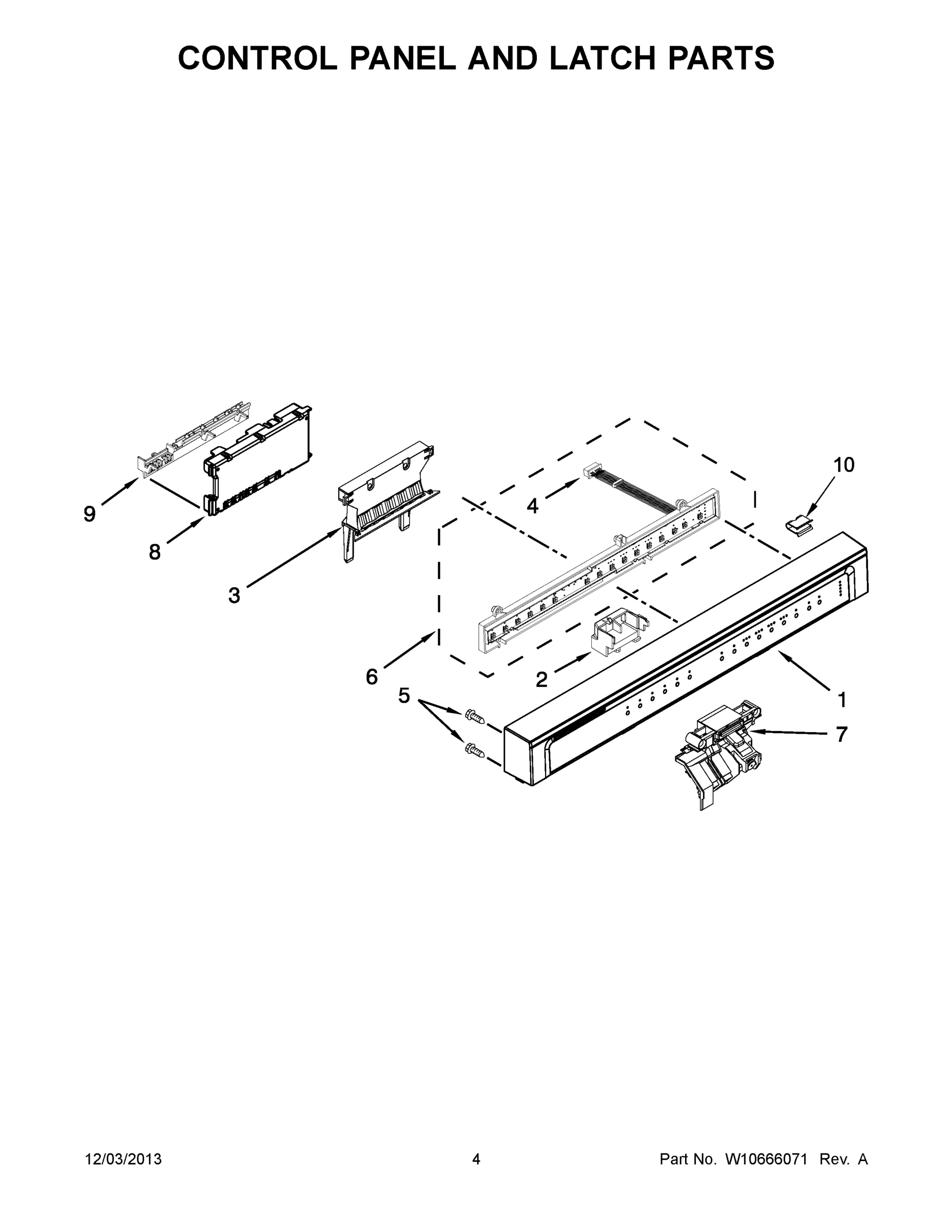 03 - CONTROL PANEL AND LATCH PARTS
