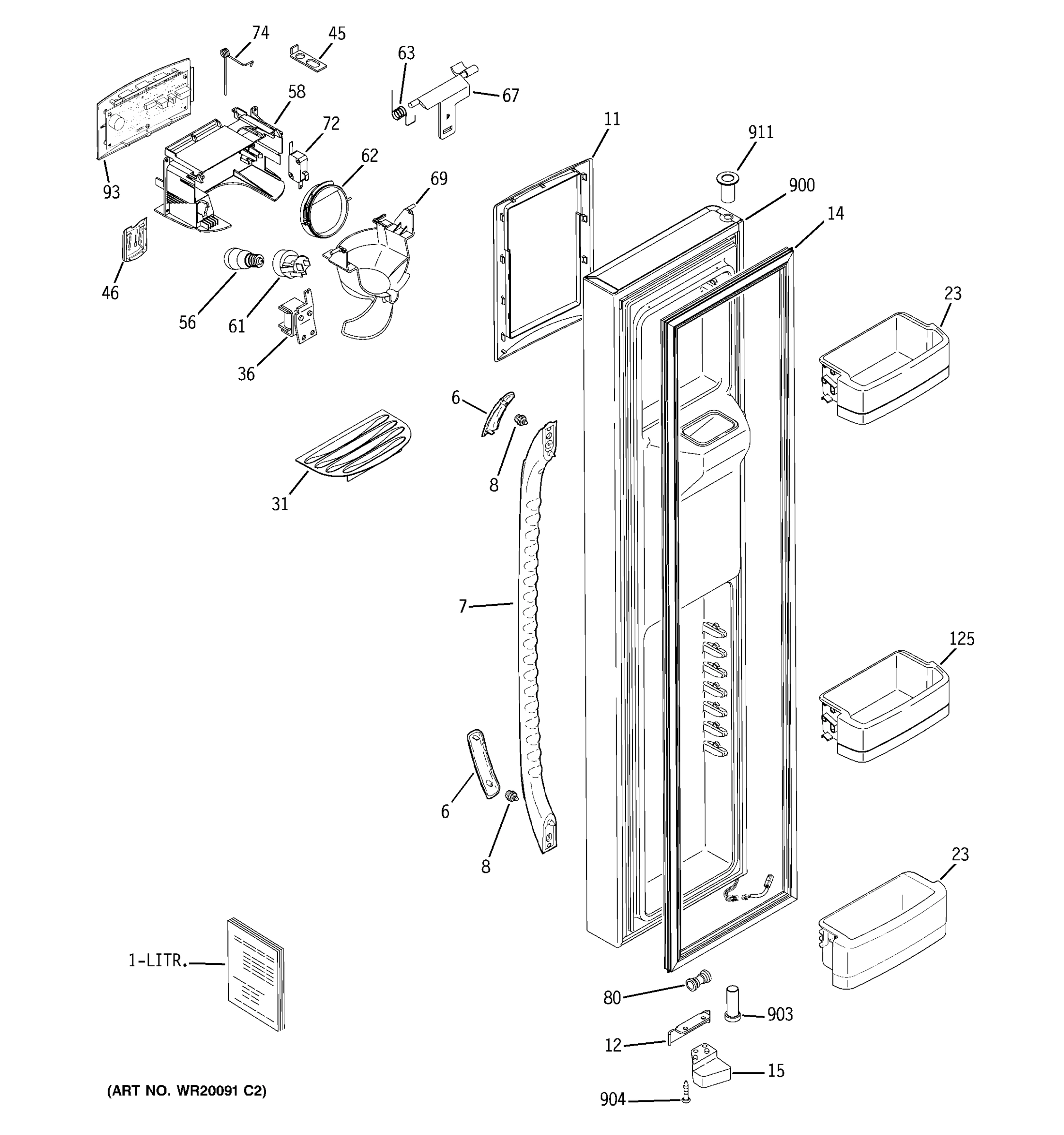 FREEZER DOOR