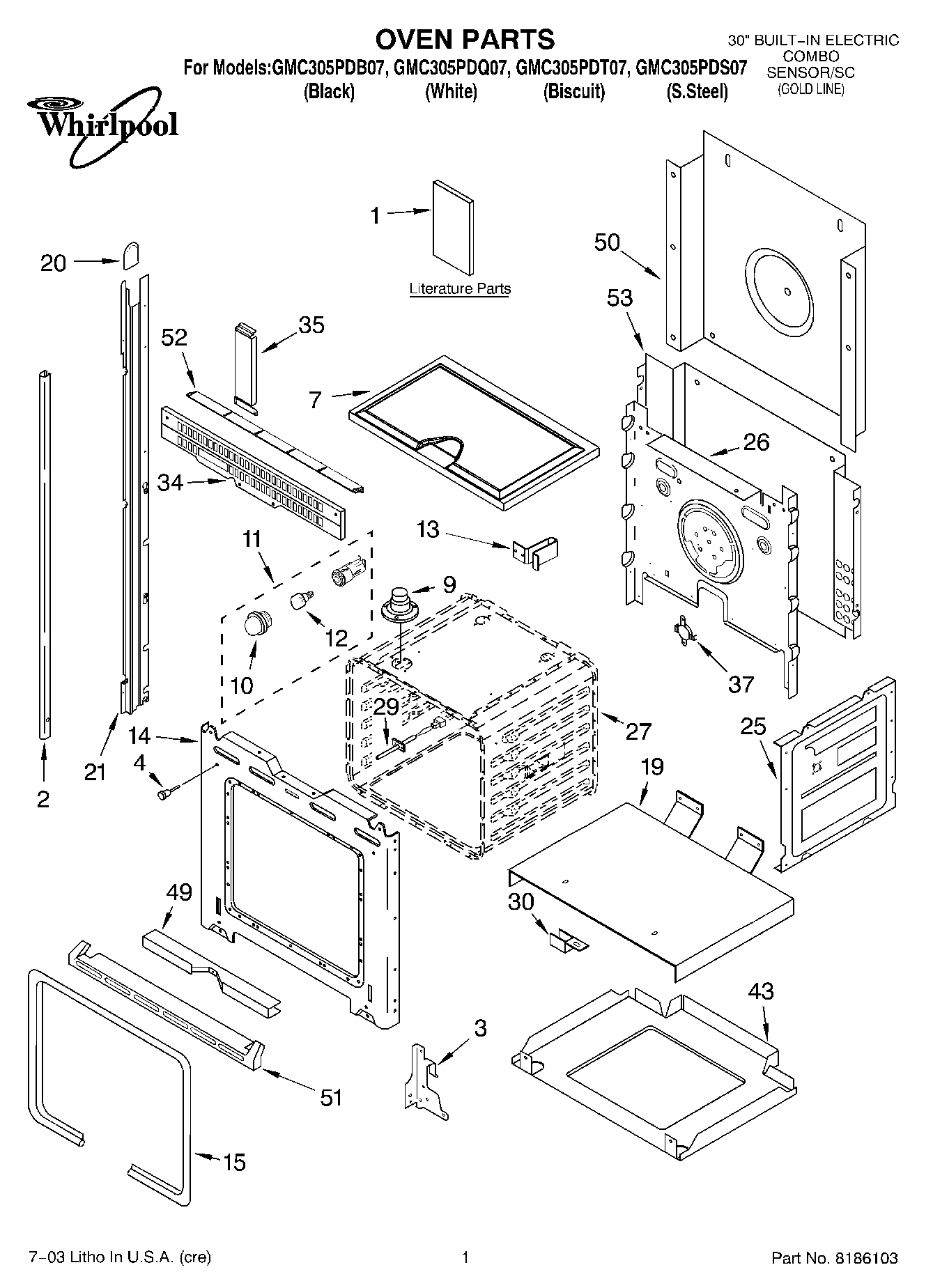 01 - OVEN PARTS