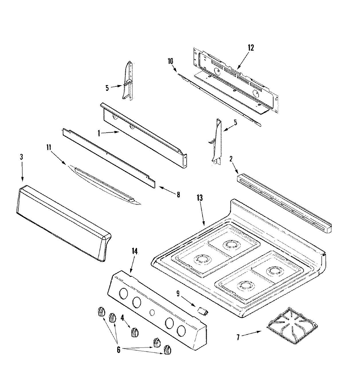 02 - CONTROL PANEL/TOP ASSEMBLY