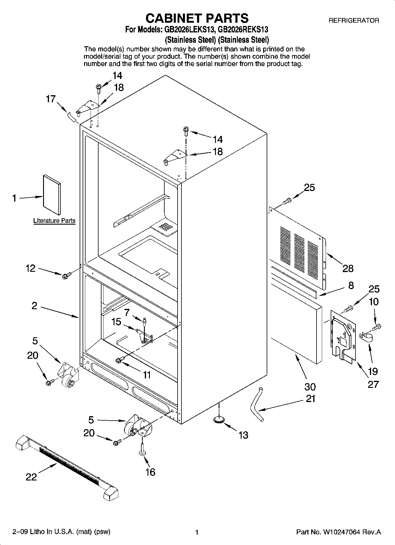 01 - CABINET PARTS