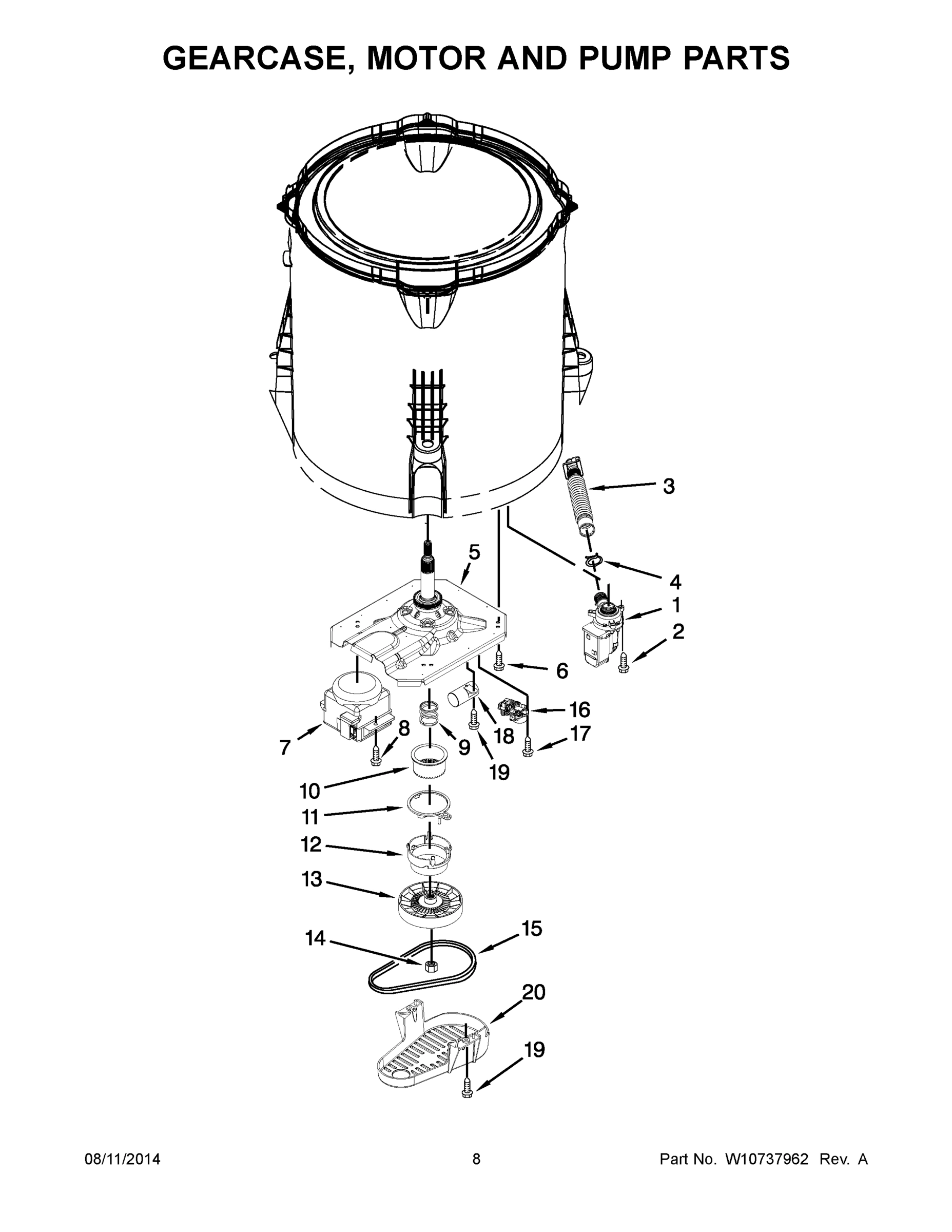 05 - GEARCASE, MOTOR AND PUMP PARTS