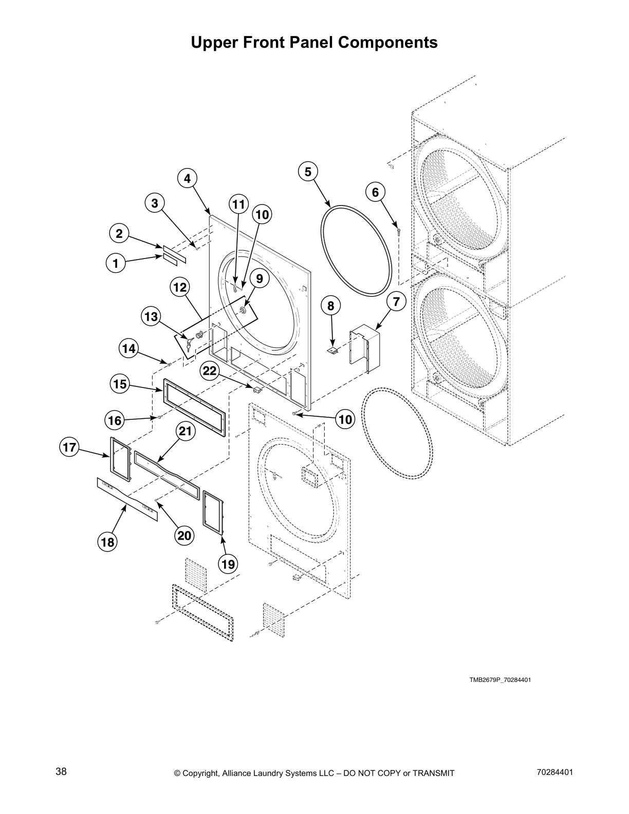 Upper Front Panel Components