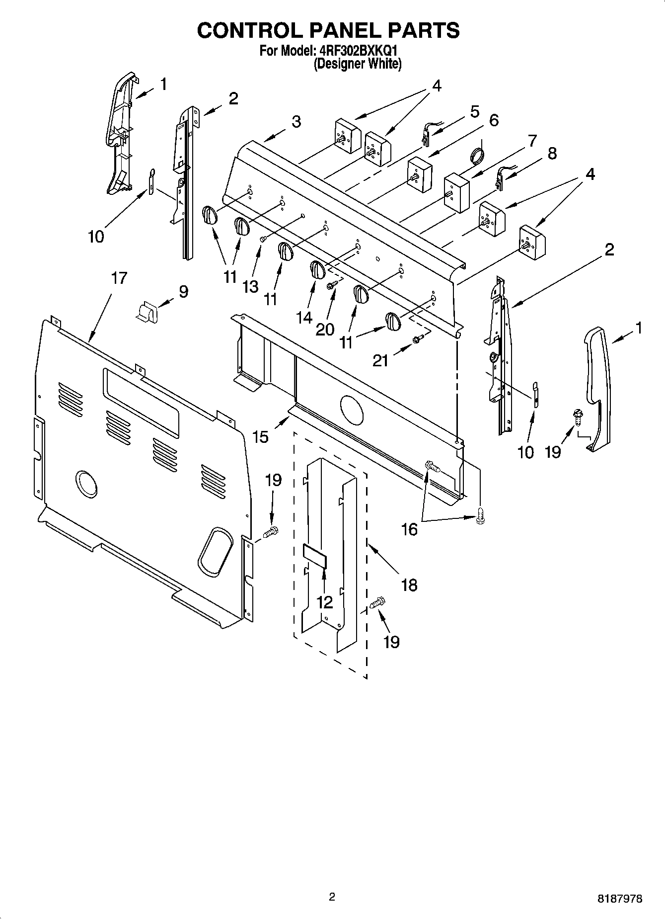 02 - CONTROL PANEL PARTS