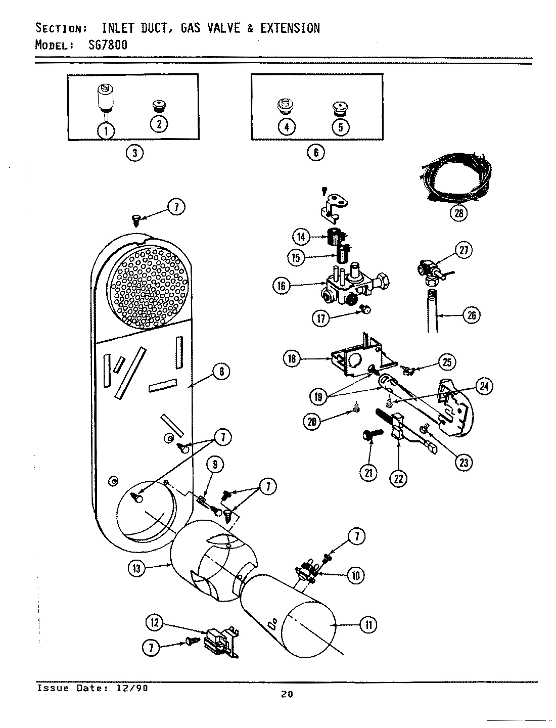 09 - INLET DUCT, GAS VALVE & EXT. (SG7800)