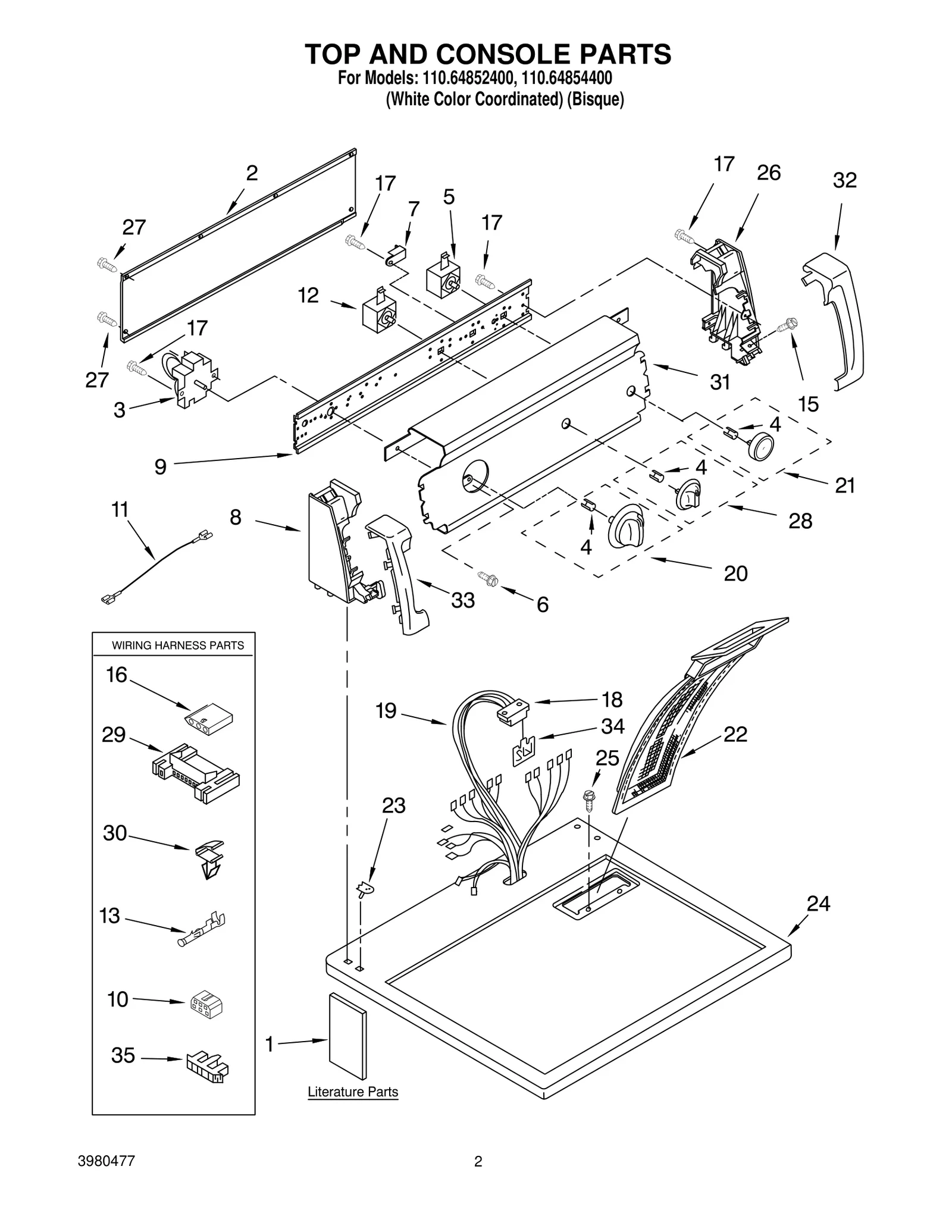 TOP AND CONSOLE PARTS