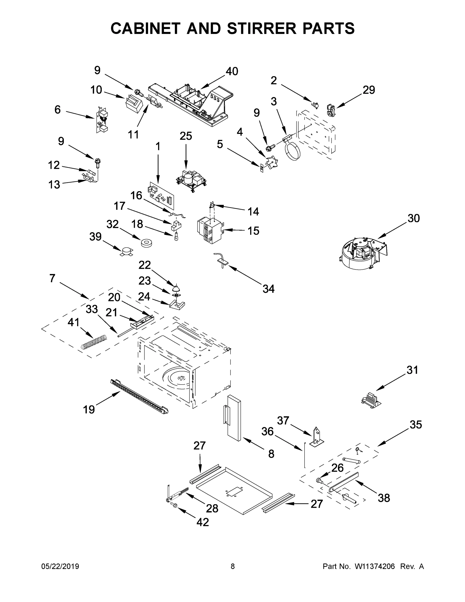 05 - CABINET AND STIRRER PARTS