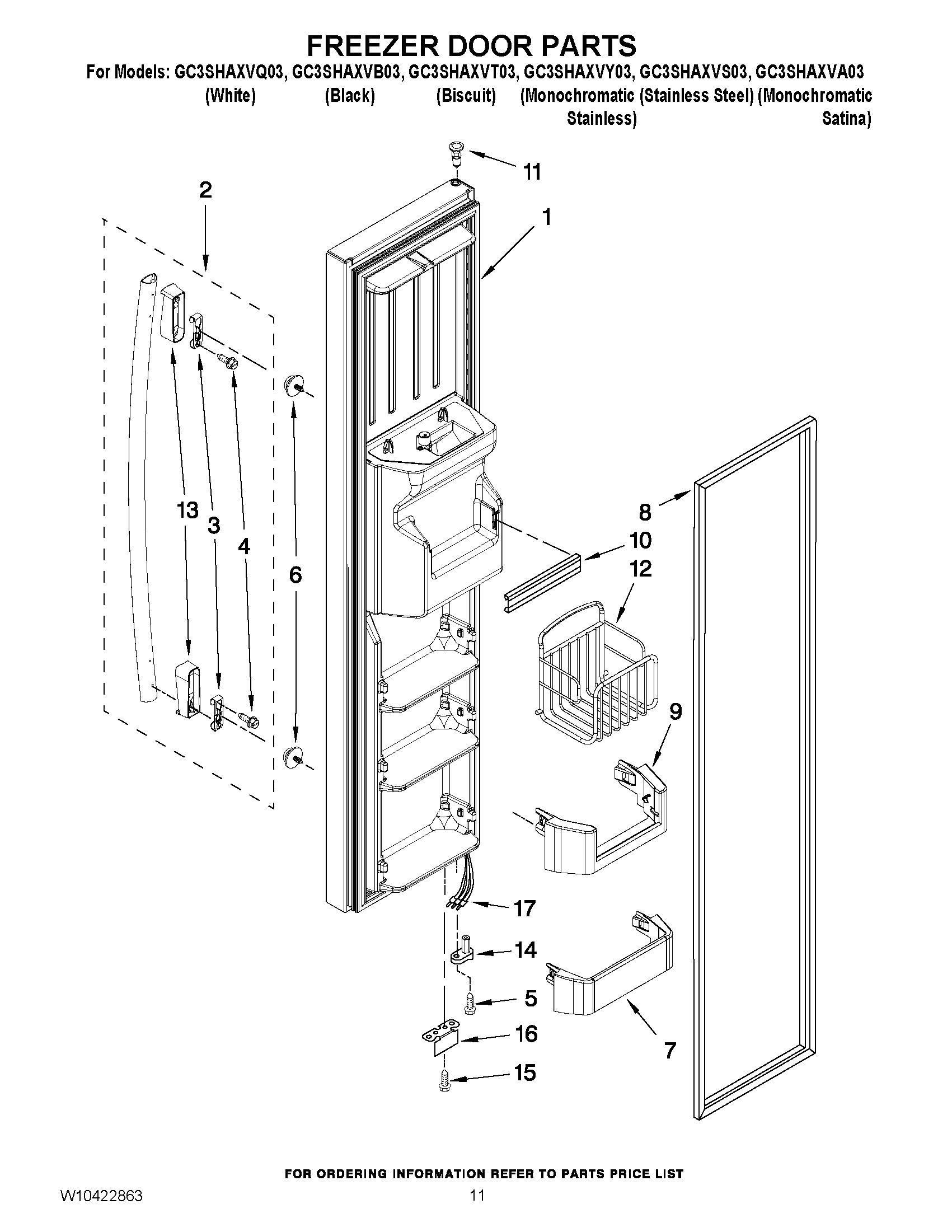 07 - FREEZER DOOR PARTS