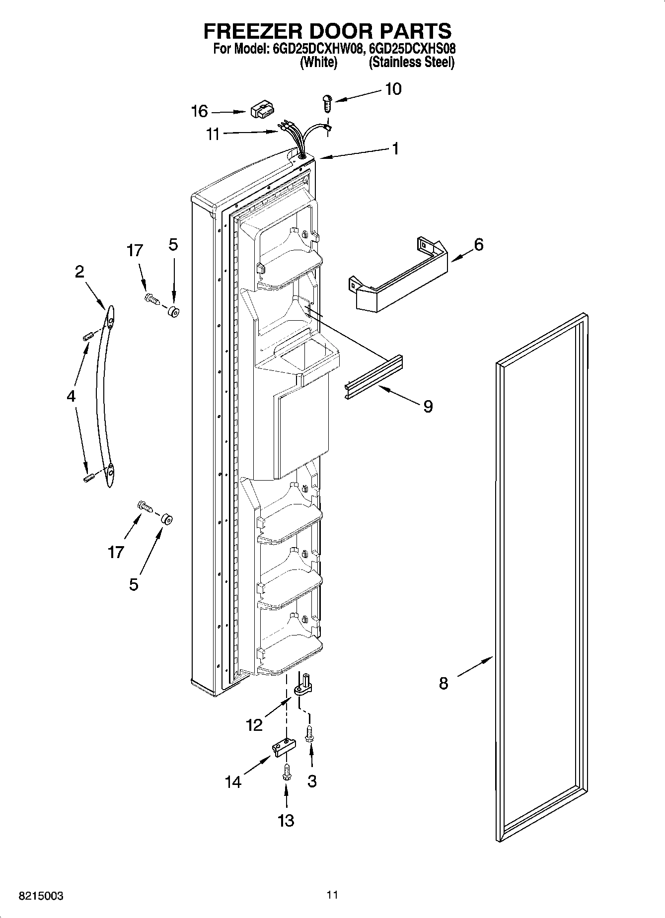 07 - FREEZER DOOR PARTS