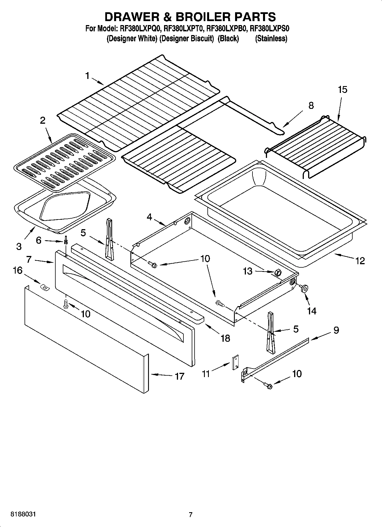 05 - DRAWER & BROILER PARTS, OPTIONAL PARTS