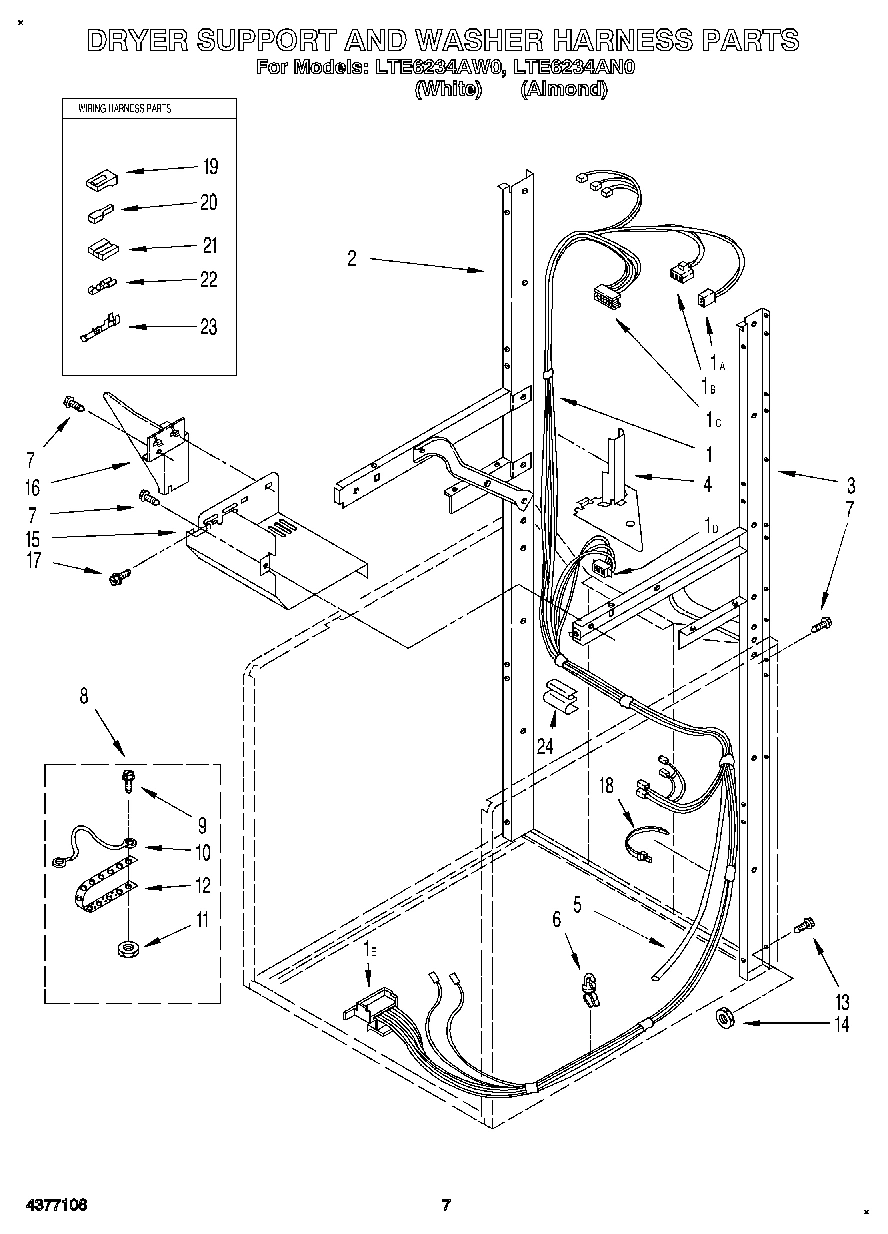 05 - DRYER SUPPORT AND WASHER HARNESS