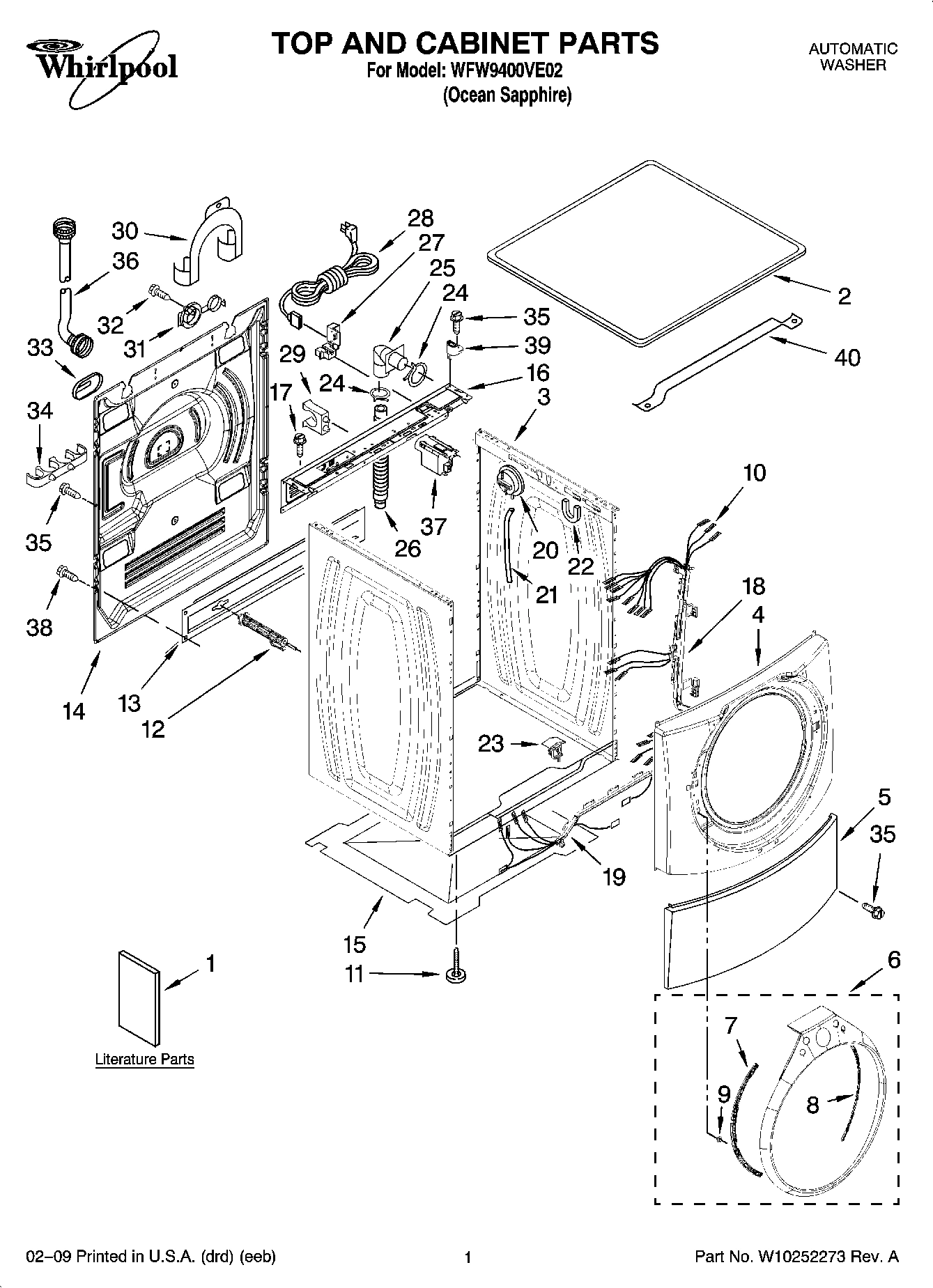 01 - TOP AND CABINET PARTS