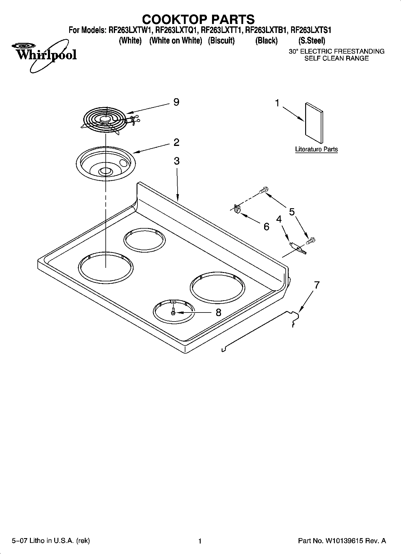 01 - COOKTOP PARTS