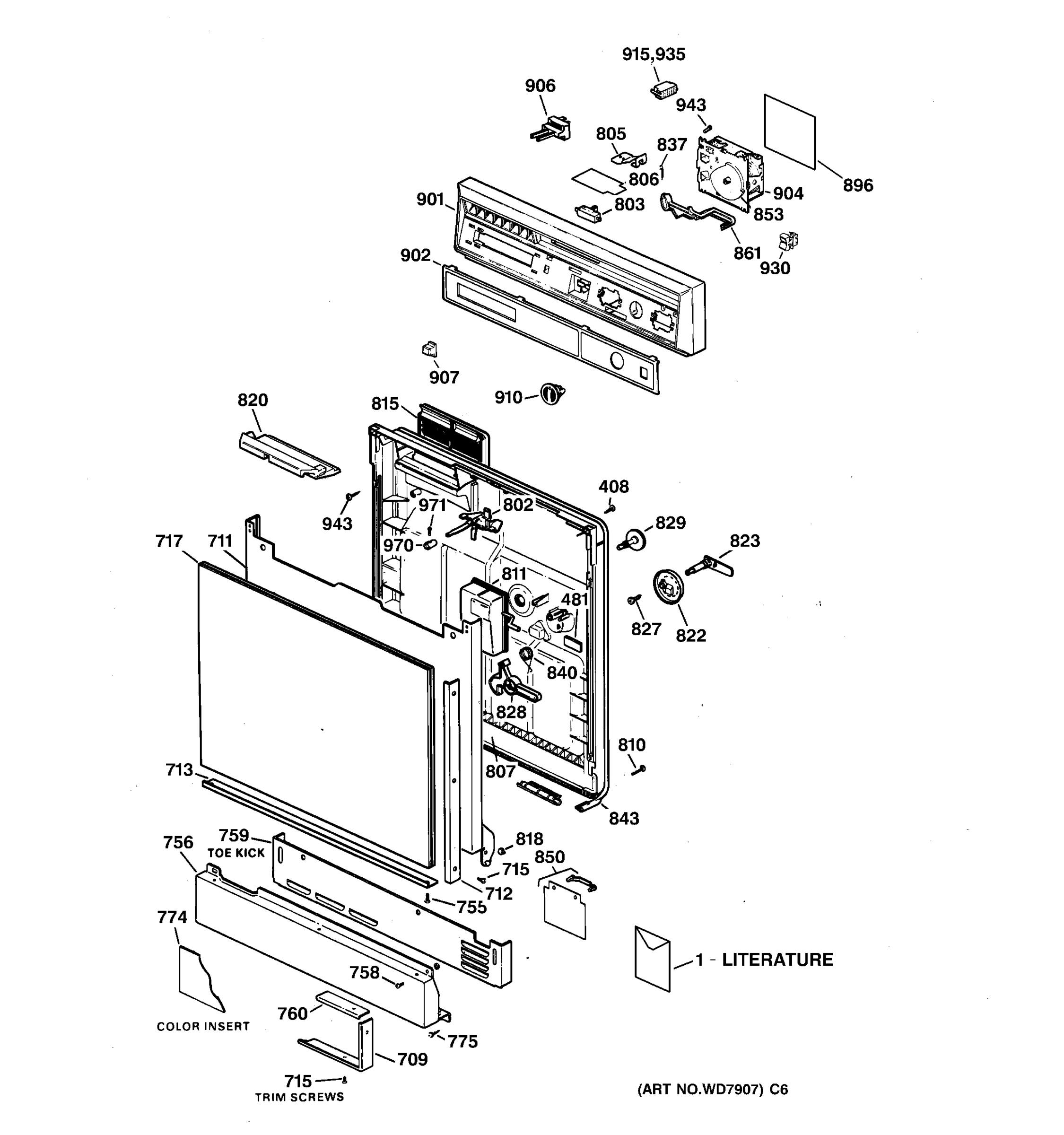 ESCUTCHEON & DOOR ASSEMBLY