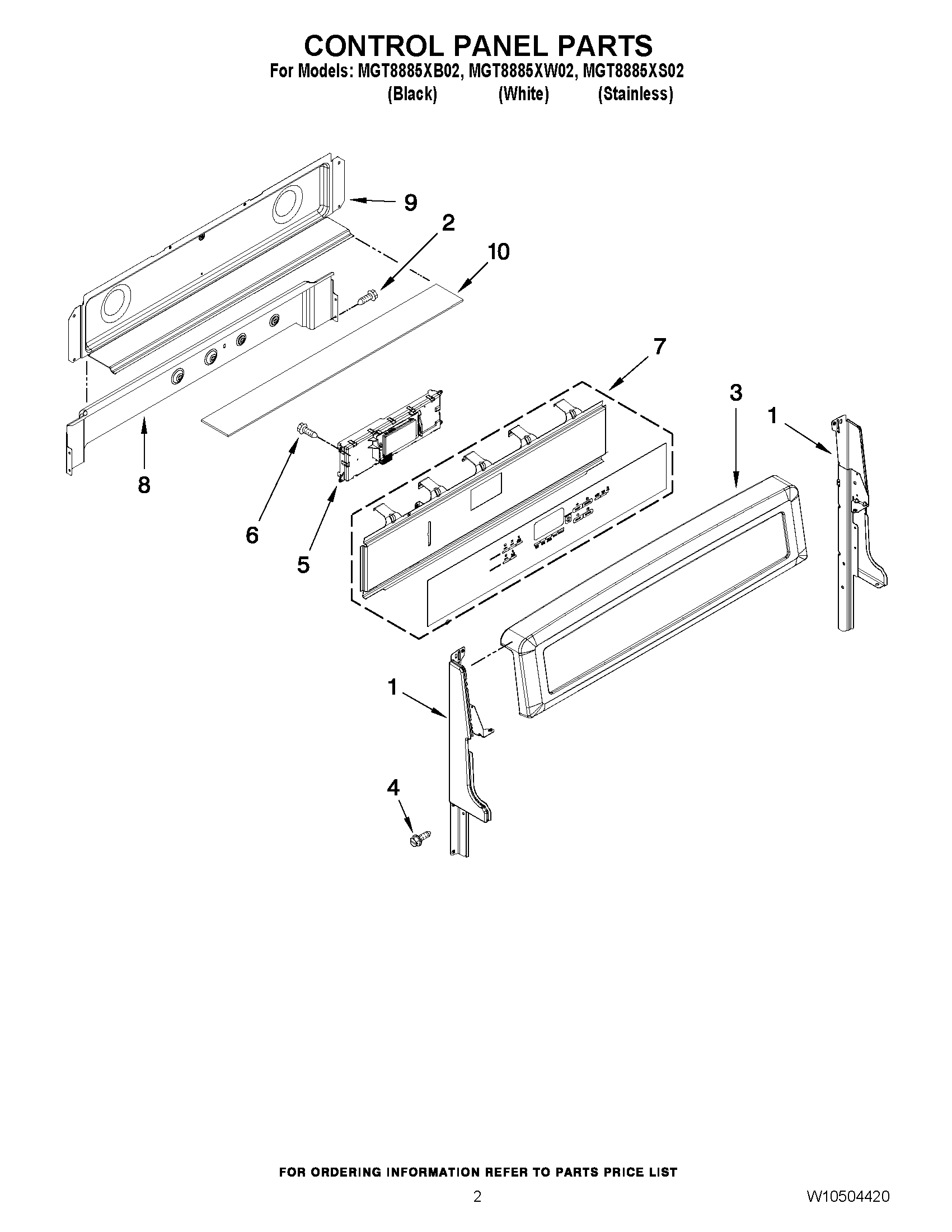 02 - CONTROL PANEL PARTS