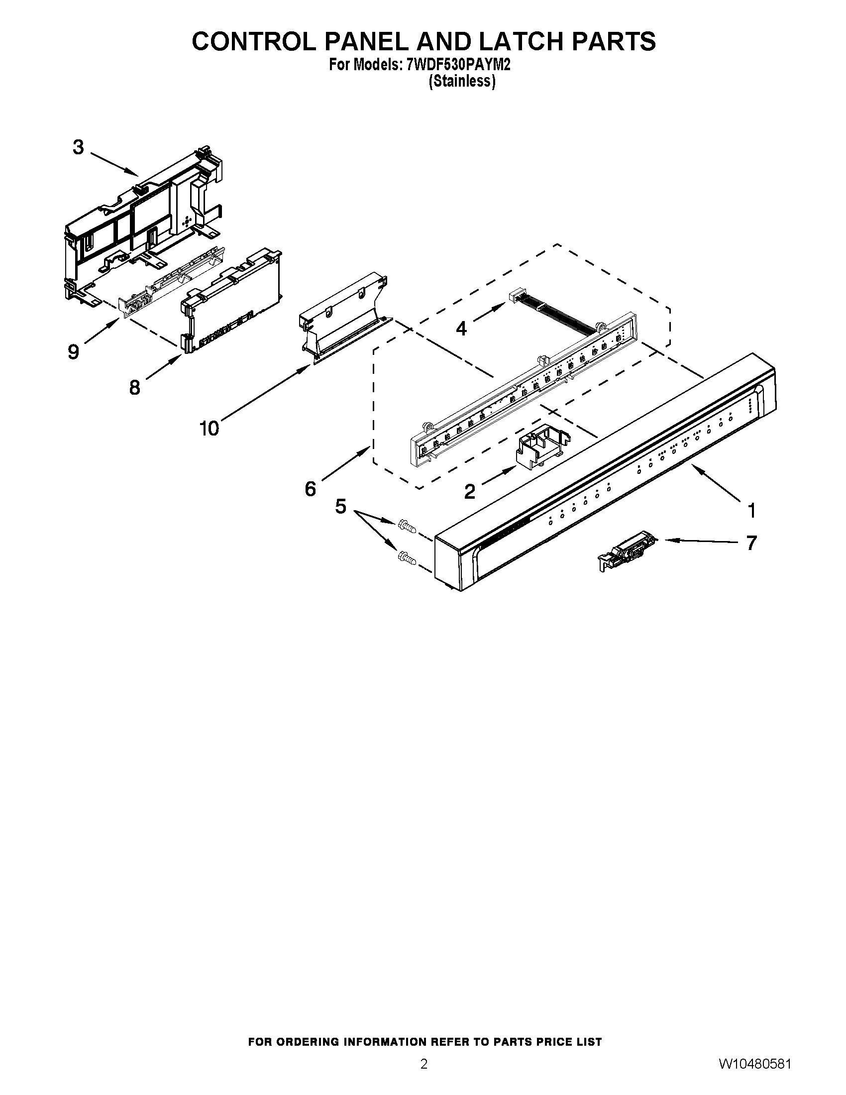02 - CONTROL PANEL AND LATCH PARTS