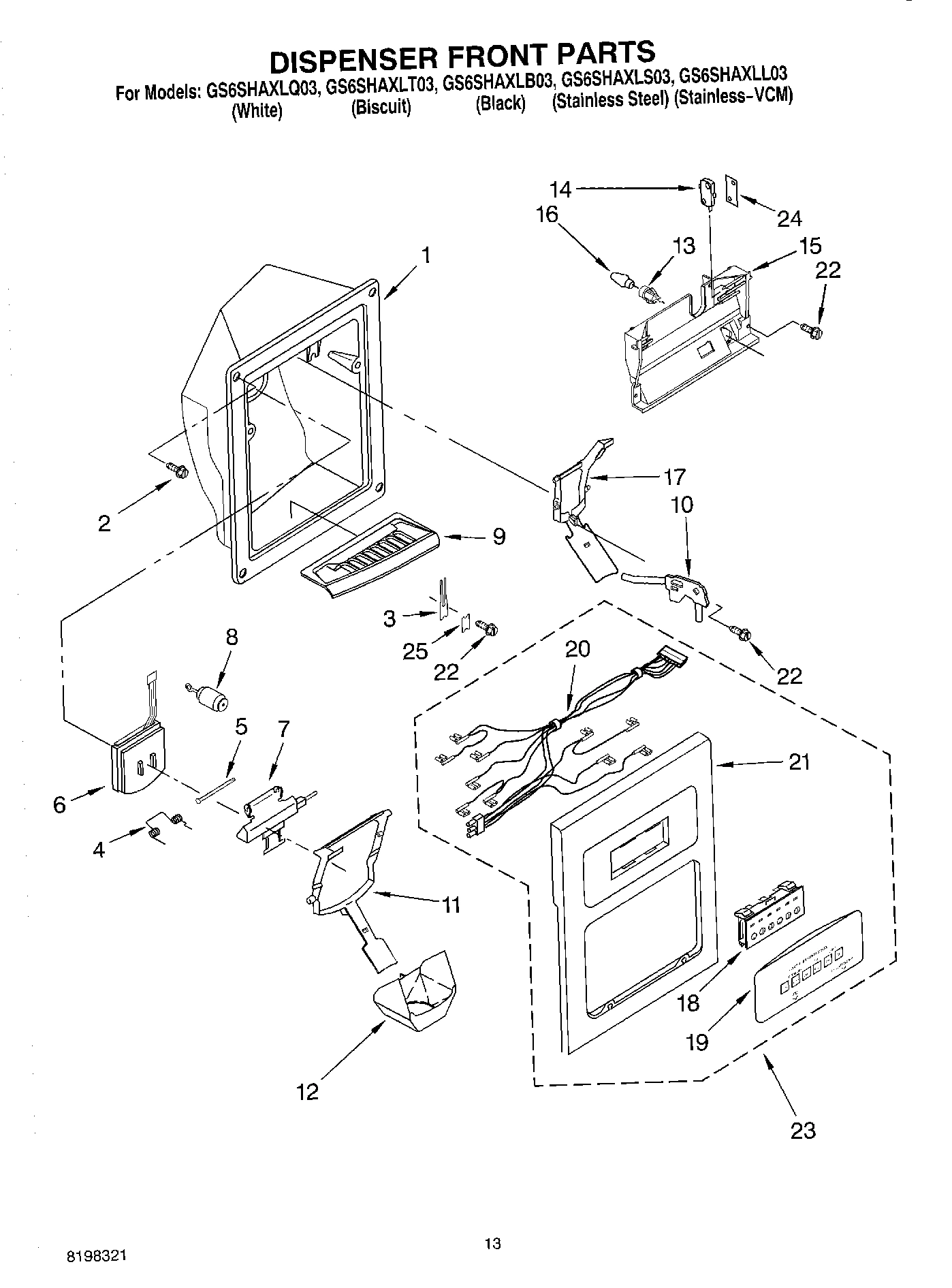 08 - DISPENSER FRONT PARTS
