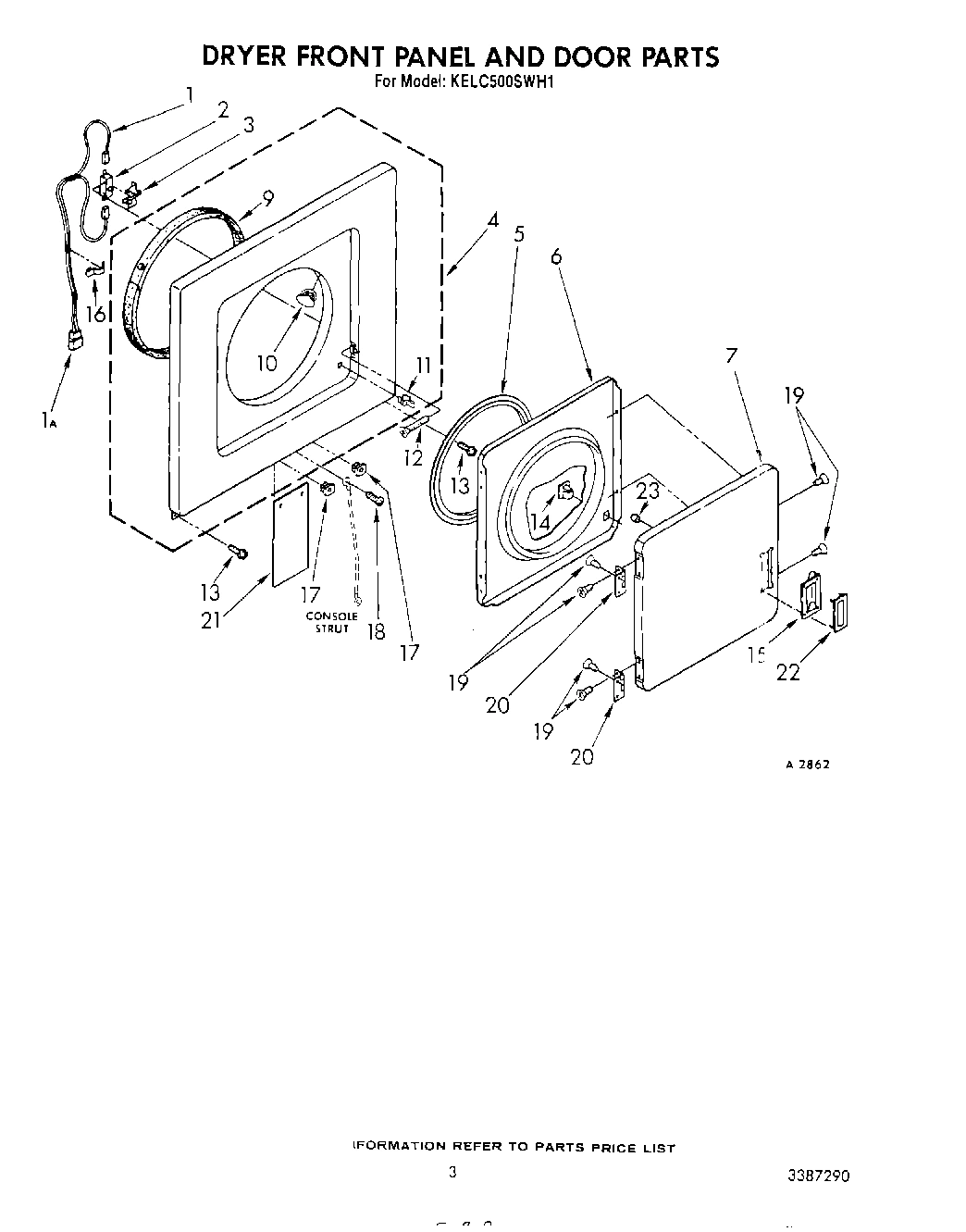 03 - DRYER FRONT PANEL AND DOOR