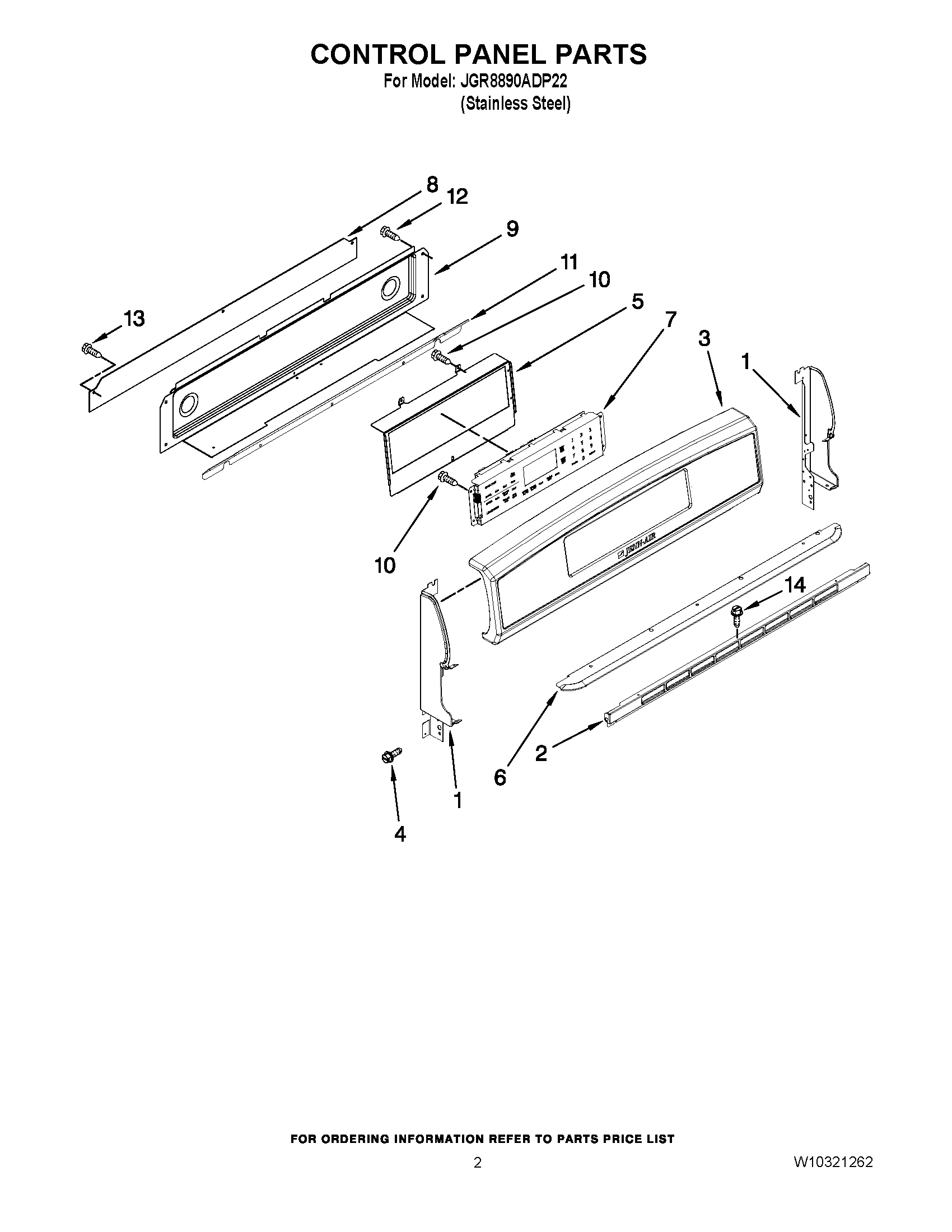 02 - CONTROL PANEL PARTS