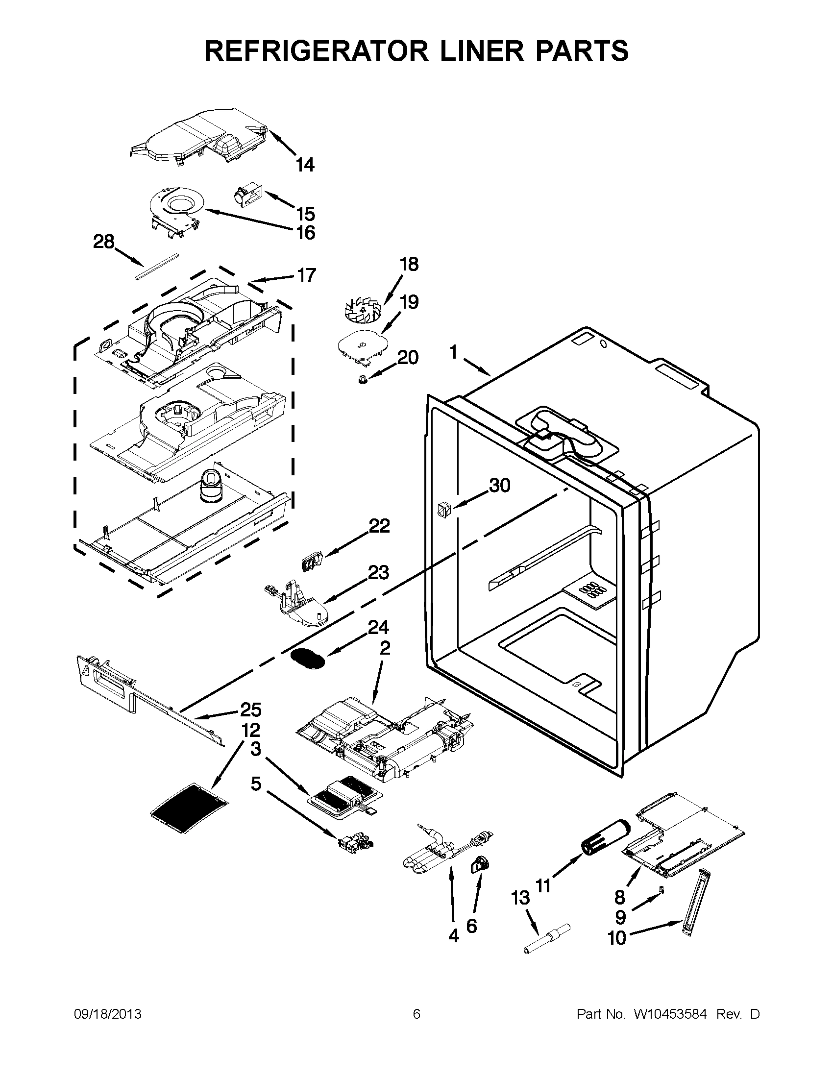 04 - REFRIGERATOR LINER PARTS