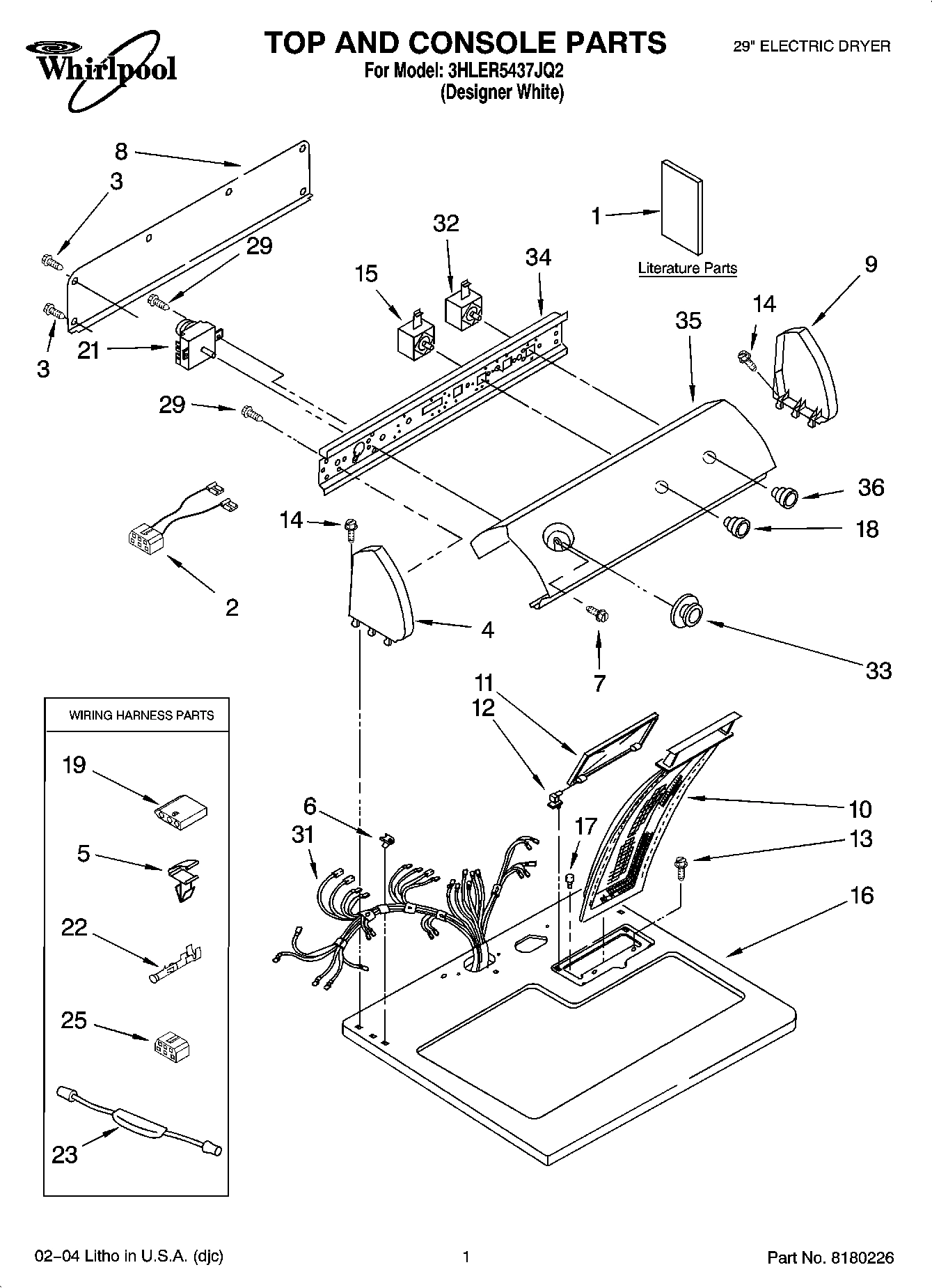 01 - TOP AND CONSOLE PARTS