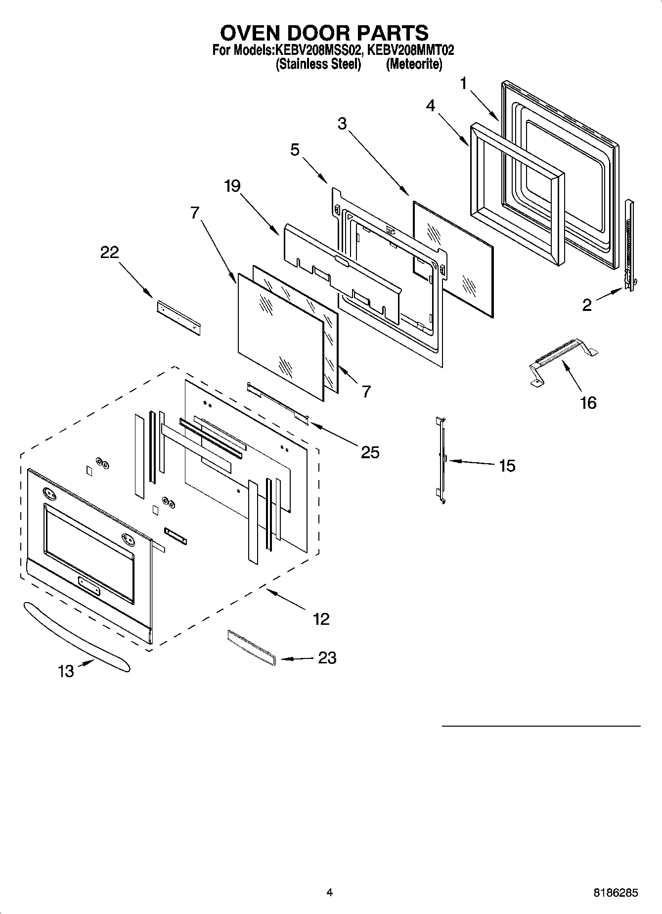 03 - OVEN DOOR PARTS