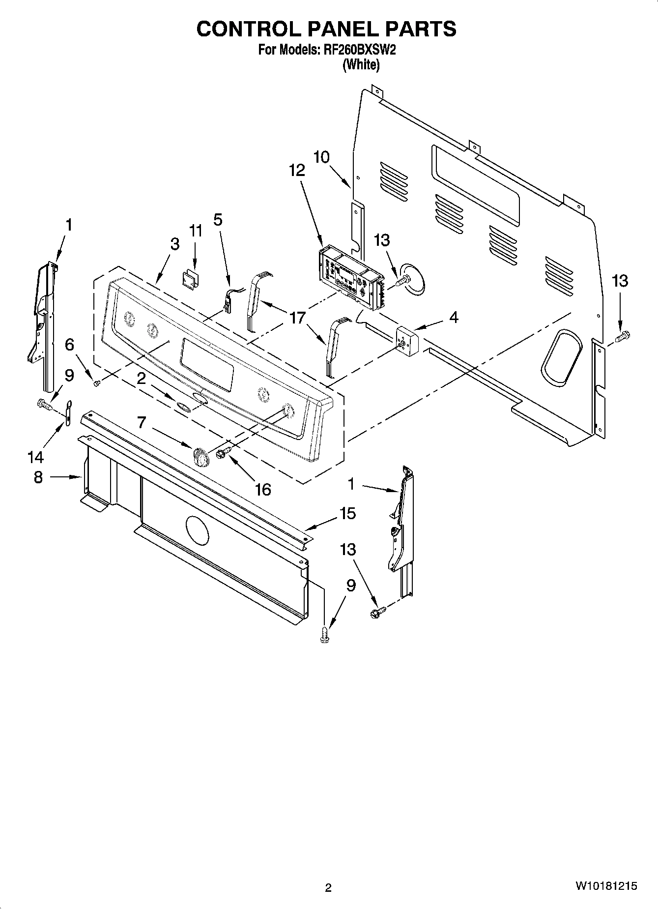 02 - CONTROL PANEL PARTS