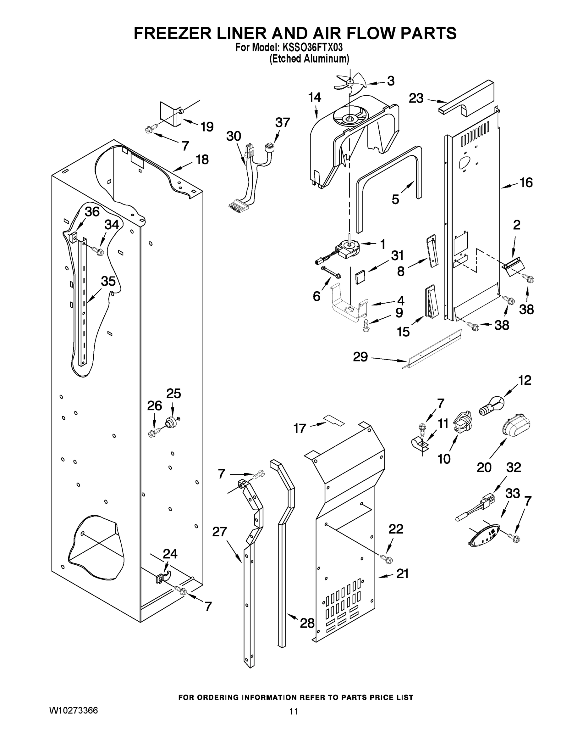 08 - FREEZER LINER AND AIR FLOW PARTS