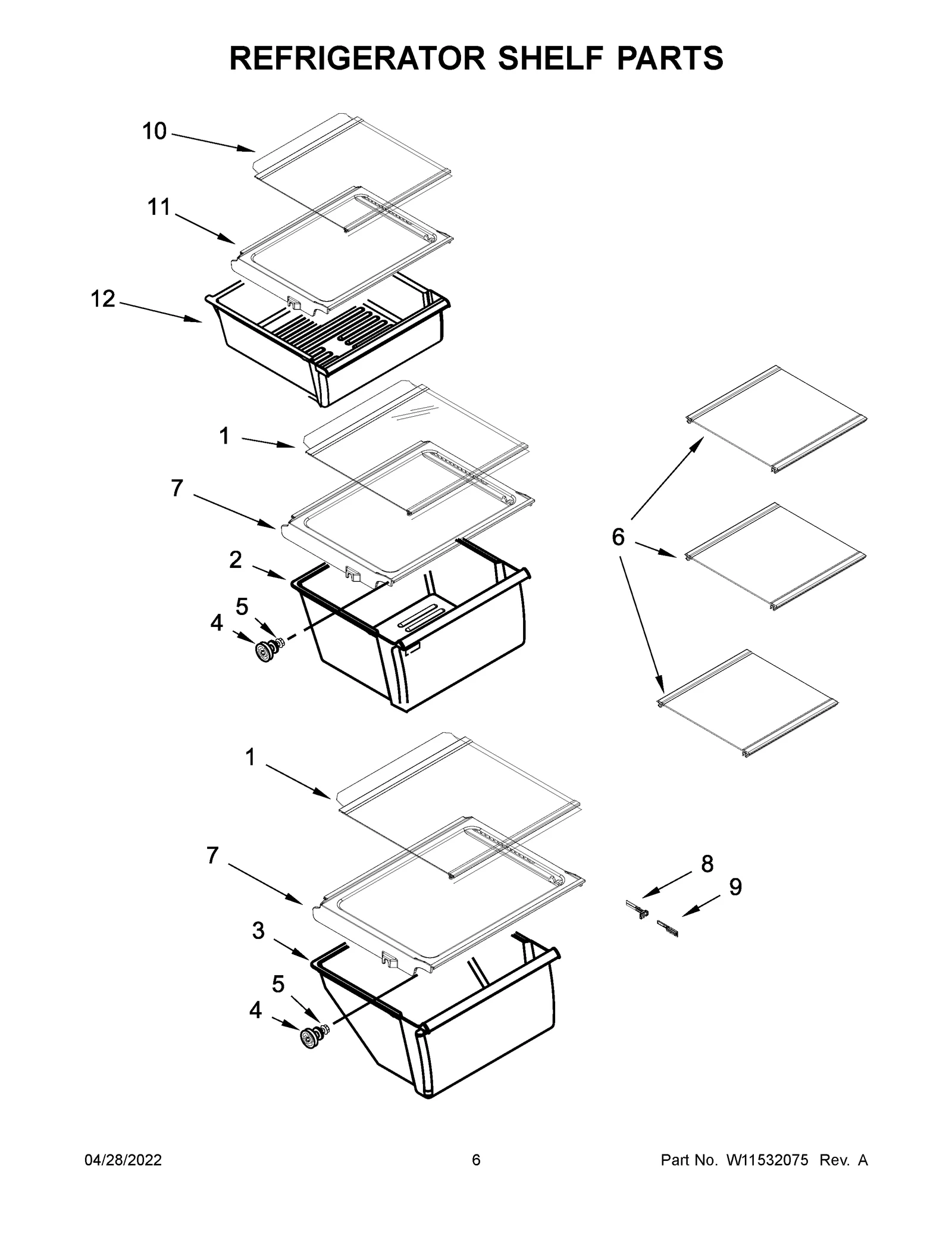 REFRIGERATOR SHELF PARTS
