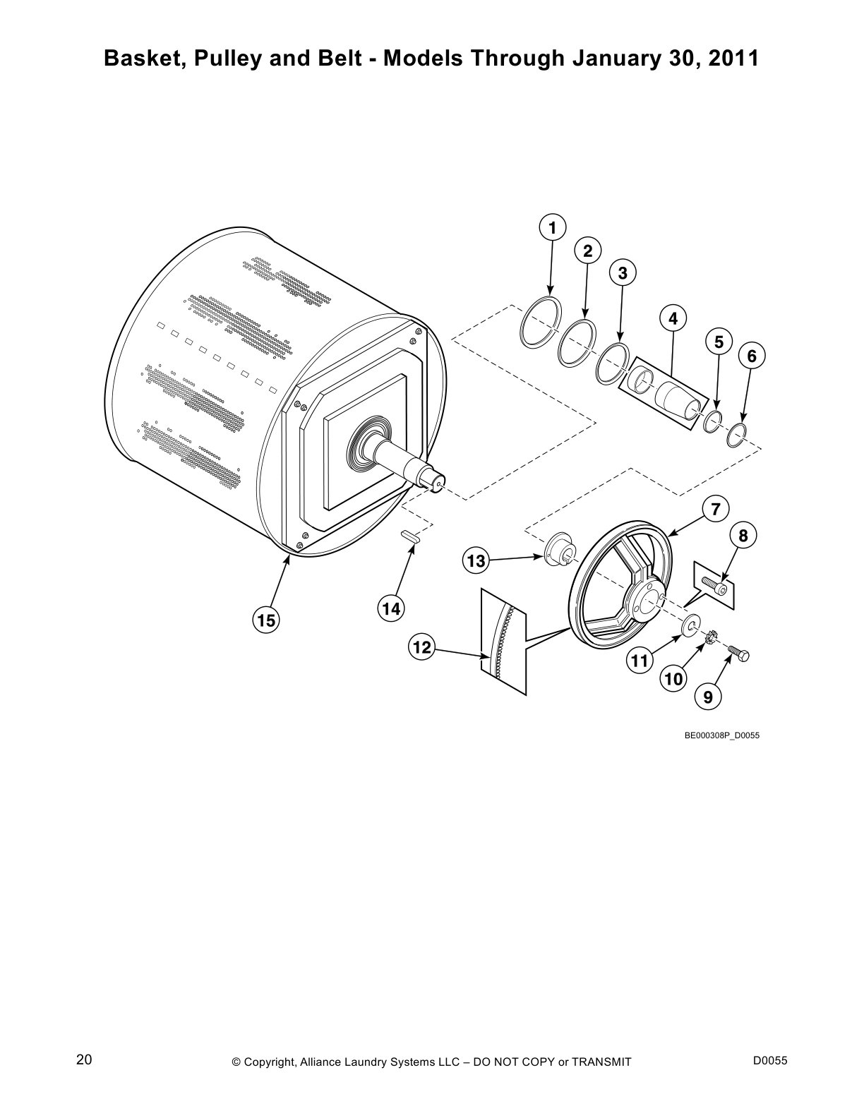 Basket, Pulley and Belt - Models Through January 30, 2011