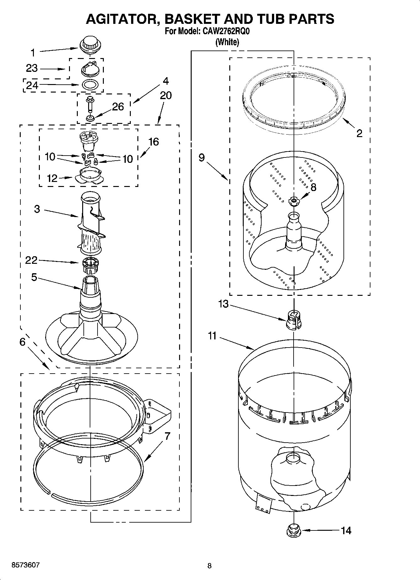 05 - AGITATOR, BASKET AND TUB PARTS