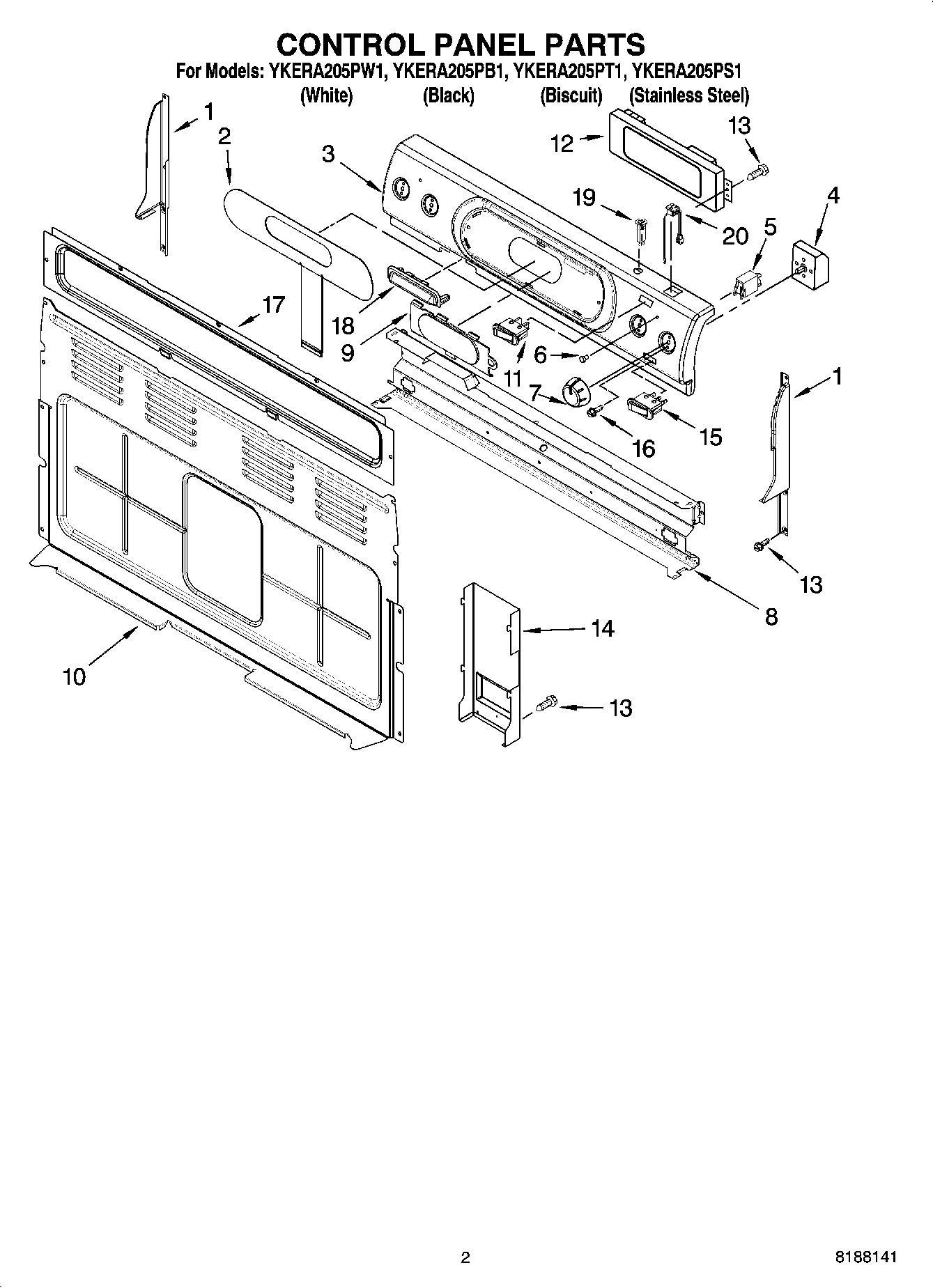 02 - CONTROL PANEL PARTS