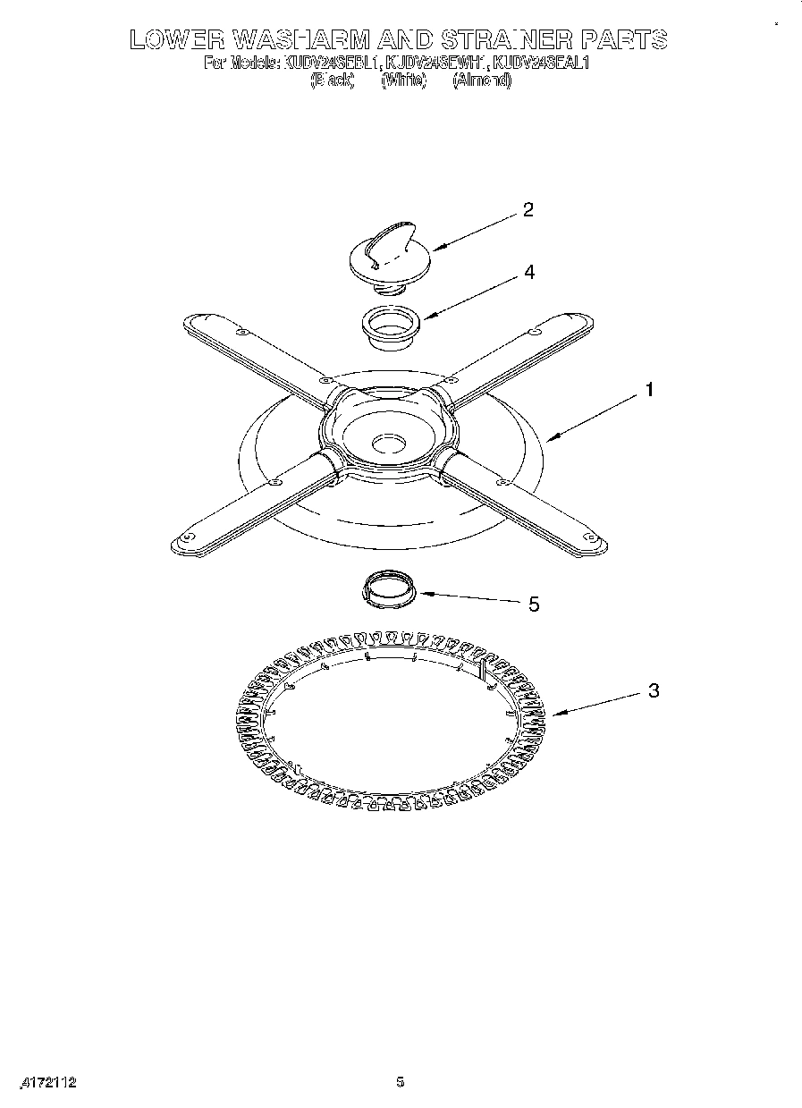 04 - LOWER WASHARM AND STRAINER