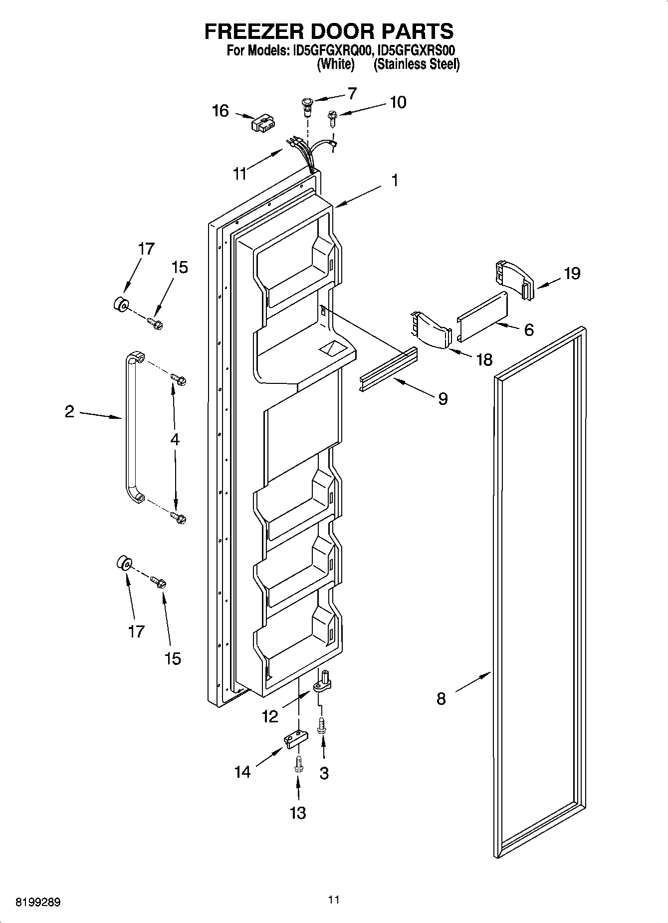 07 - FREEZER DOOR PARTS