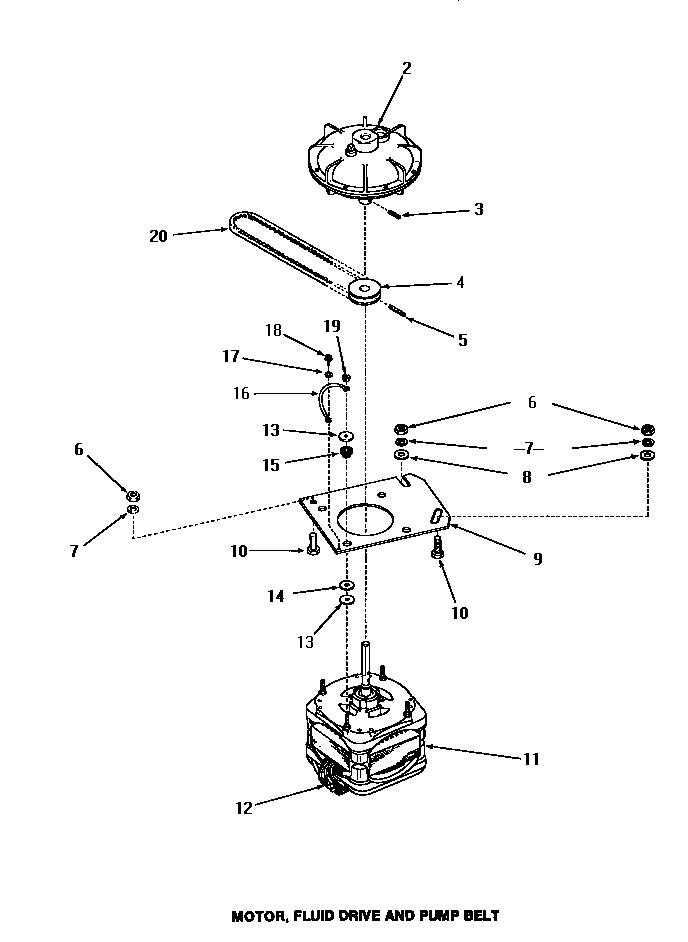 15 - MOTOR, FLUID DRIVE & PUMP BELT
