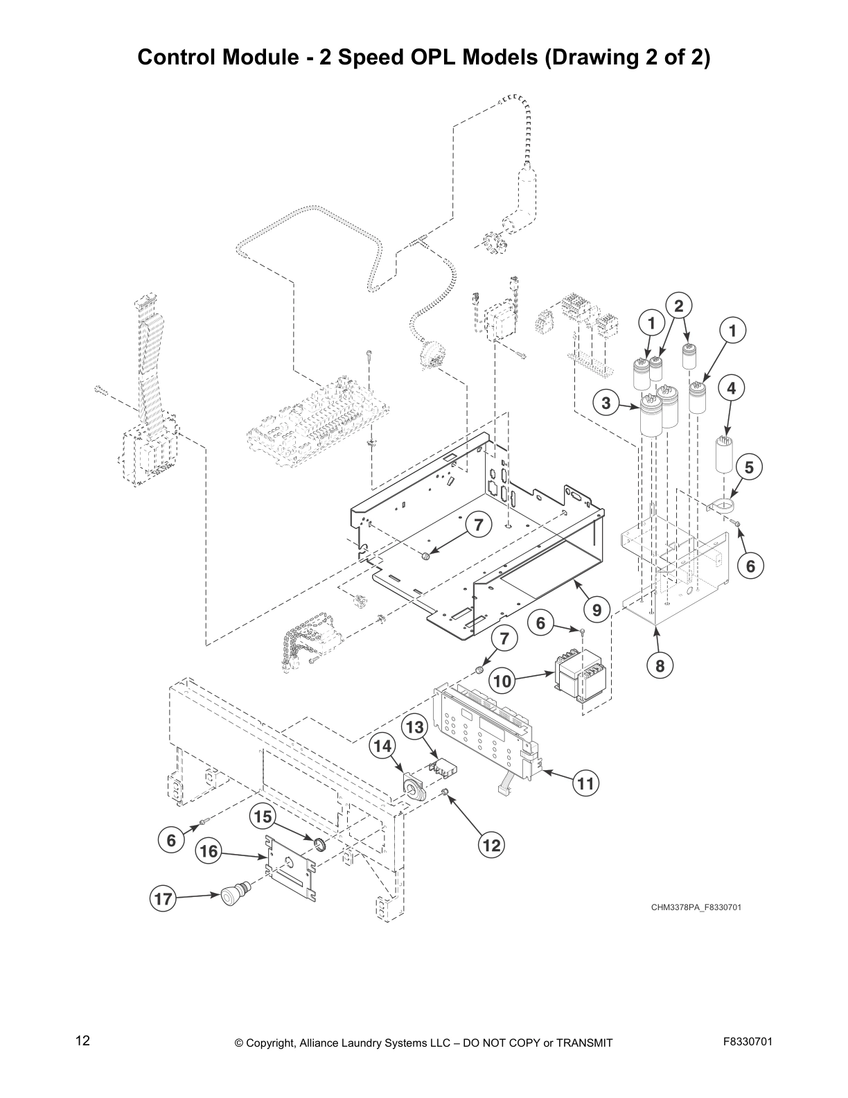 Control Module - 2 Speed OPL Models (Drawing 2 of 2)