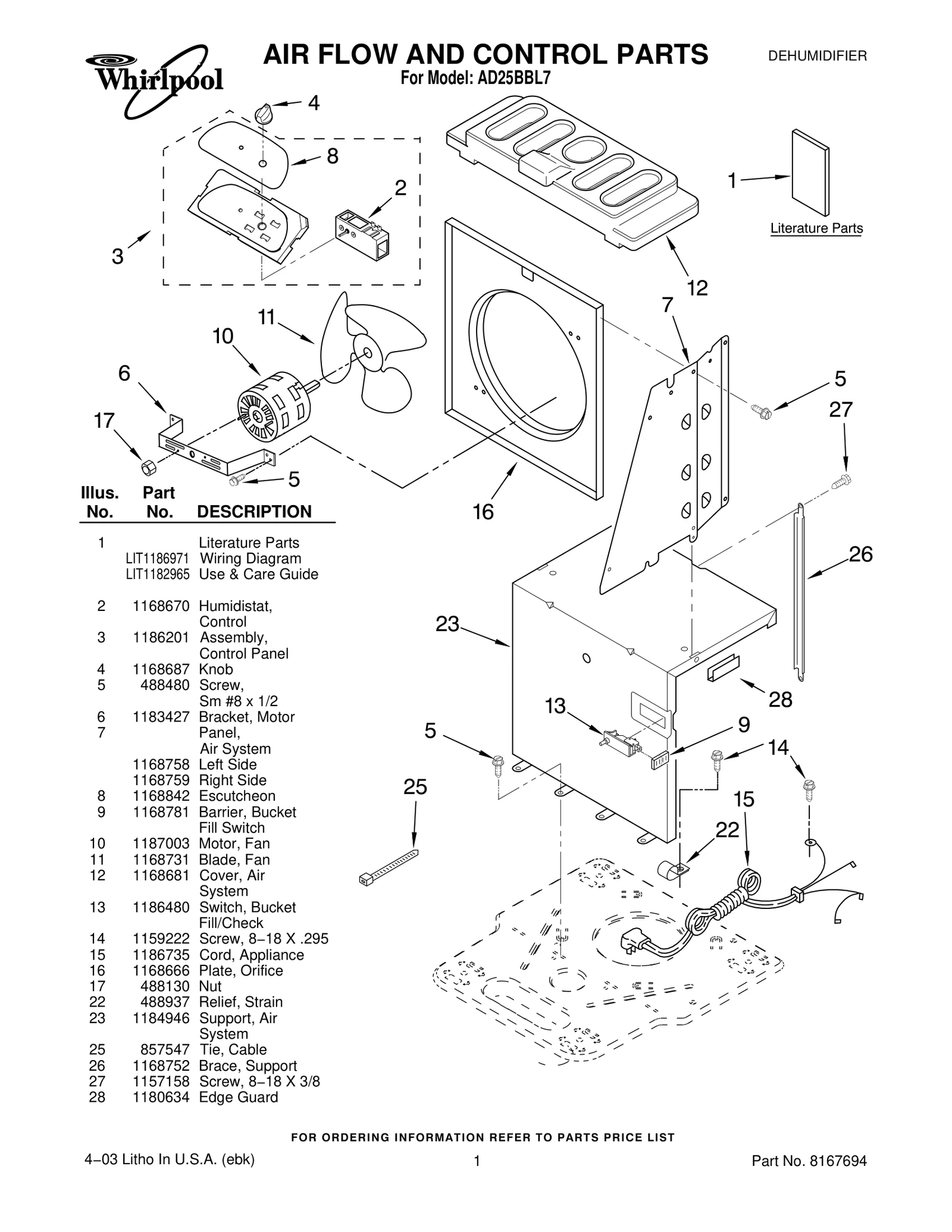 AIR FLOW AND CONTROL PARTS