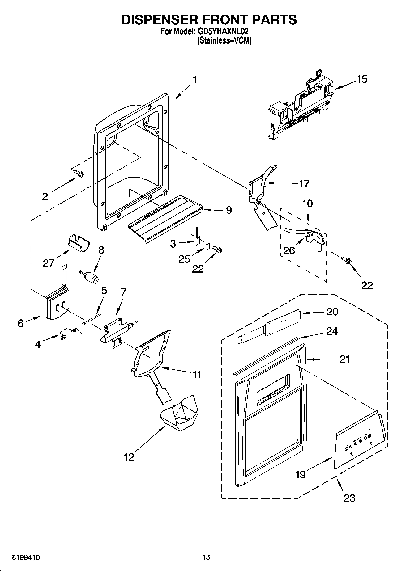 08 - DISPENSER FRONT PARTS