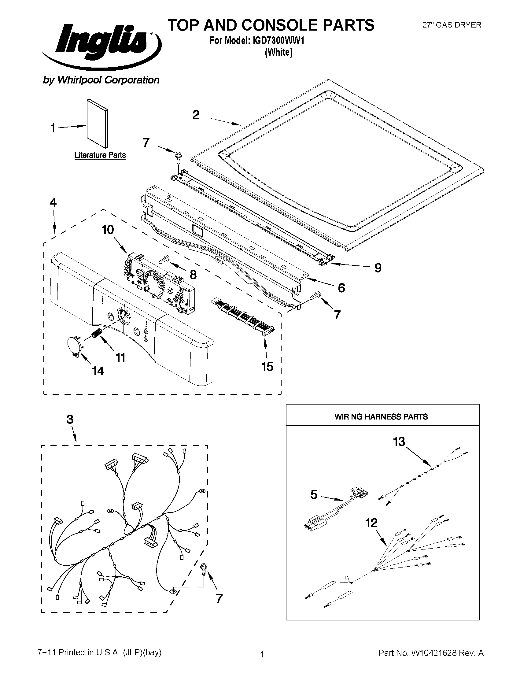 01 - TOP AND CONSOLE PARTS